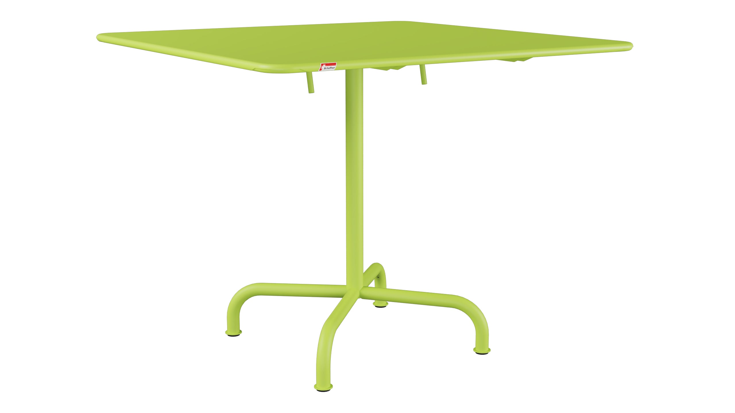 Rigi Metall-Gartentisch 90x90 klappbar in Hellgrün präsentiert im Onlineshop von KAQTU Design AG. Gartentisch ist von Schaffner