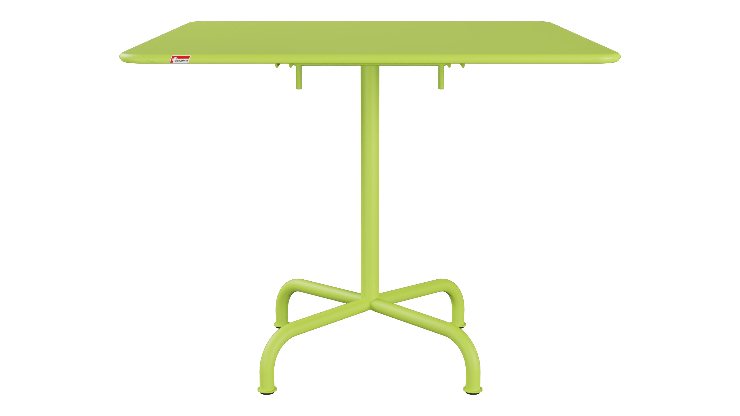 Rigi Metall-Gartentisch 90x90 klappbar in Hellgrün präsentiert im Onlineshop von KAQTU Design AG. Gartentisch ist von Schaffner