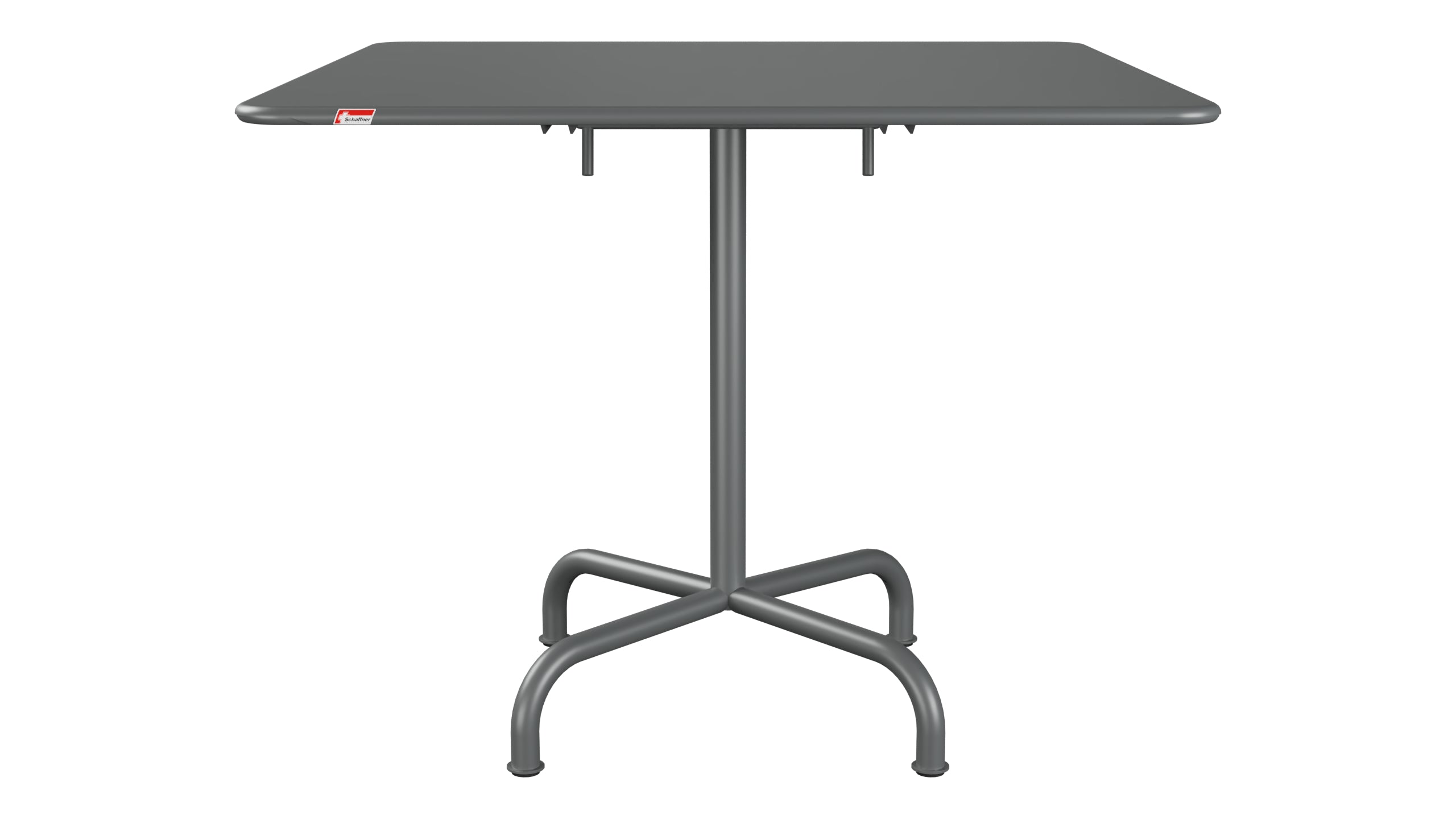Rigi Metall-Gartentisch 90x90 klappbar in Graphit präsentiert im Onlineshop von KAQTU Design AG. Gartentisch ist von Schaffner