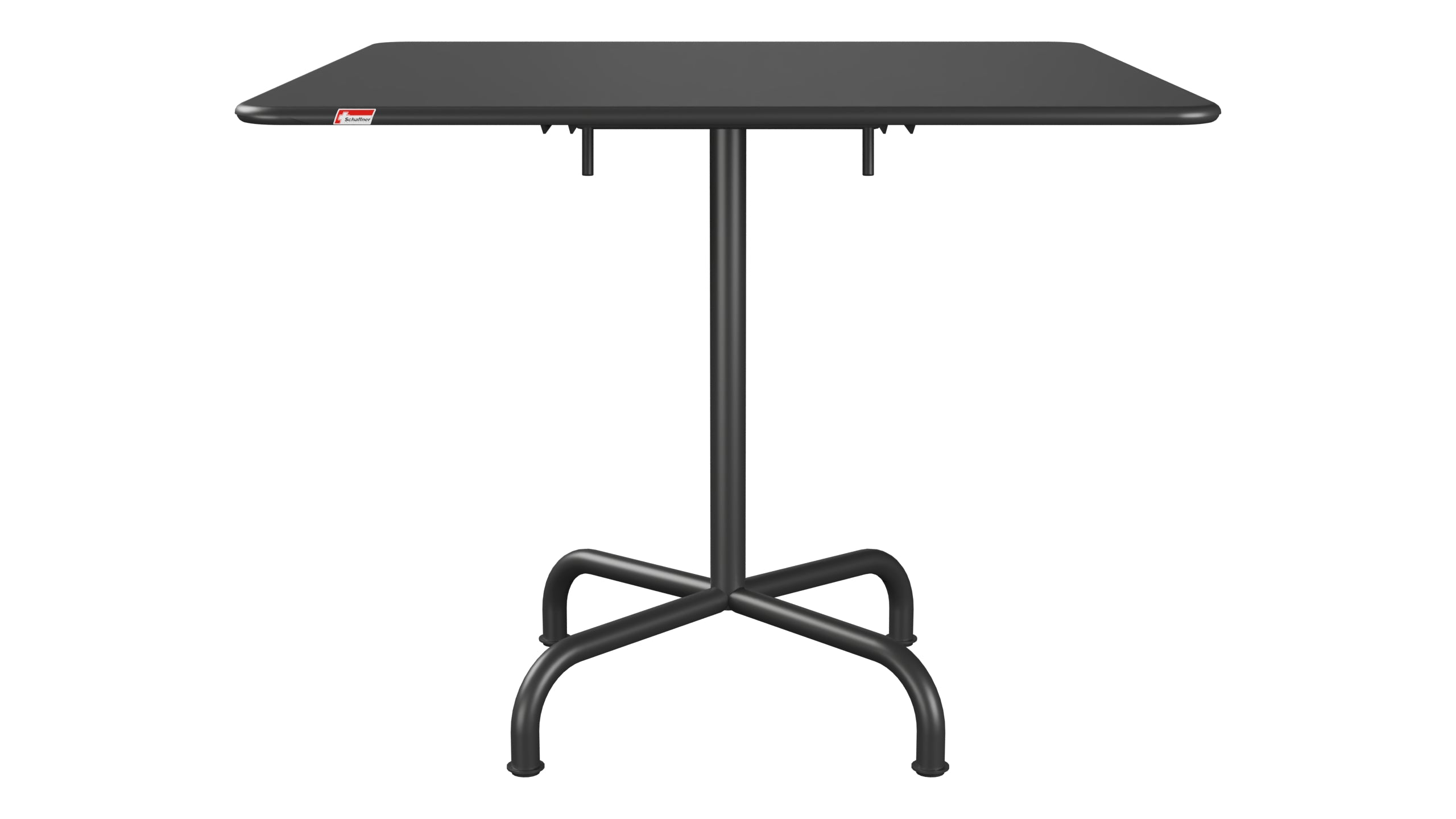 Rigi Metall-Gartentisch 90x90 klappbar in Anthrazit präsentiert im Onlineshop von KAQTU Design AG. Gartentisch ist von Schaffner