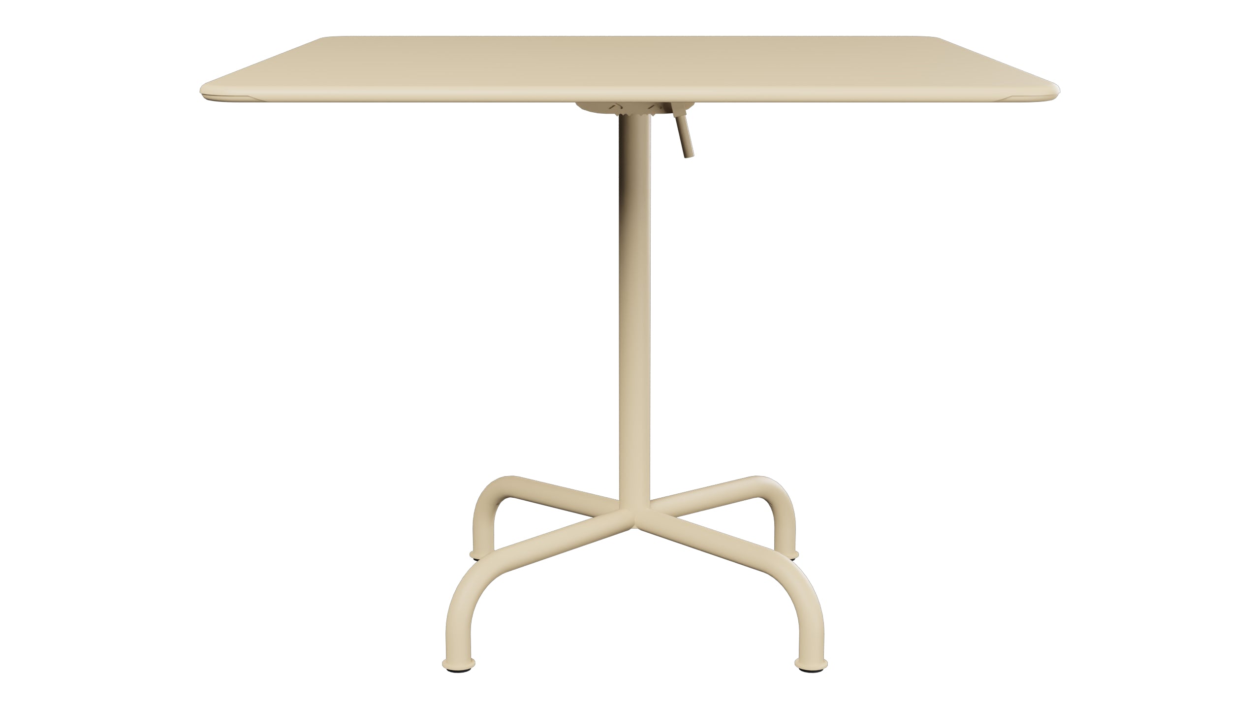 Rigi Metall-Gartentisch 90x90 klappbar in Pastellbraun präsentiert im Onlineshop von KAQTU Design AG. Gartentisch ist von Schaffner