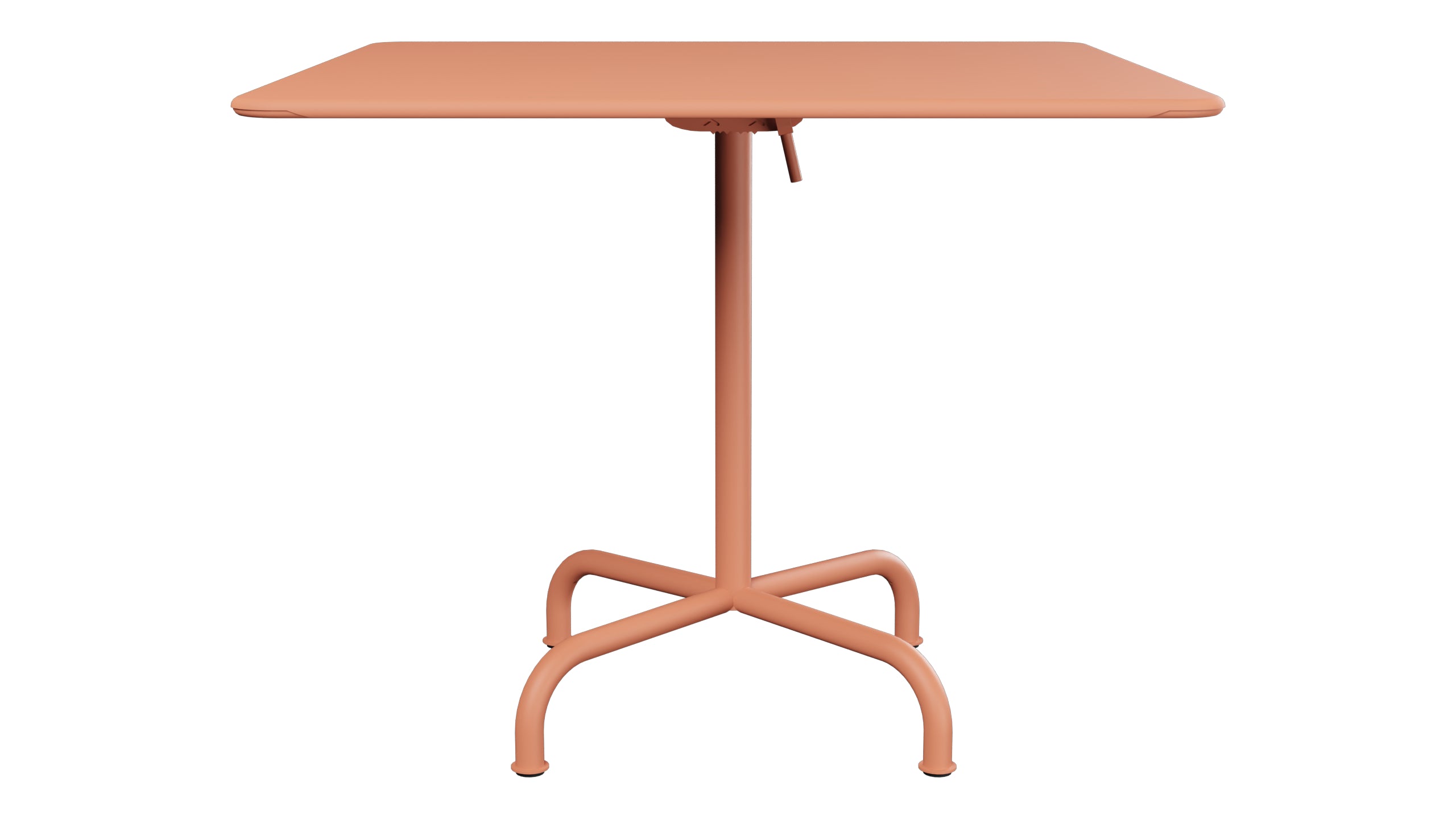 Rigi Metall-Gartentisch 90x90 klappbar in Pastellterracotta präsentiert im Onlineshop von KAQTU Design AG. Gartentisch ist von Schaffner