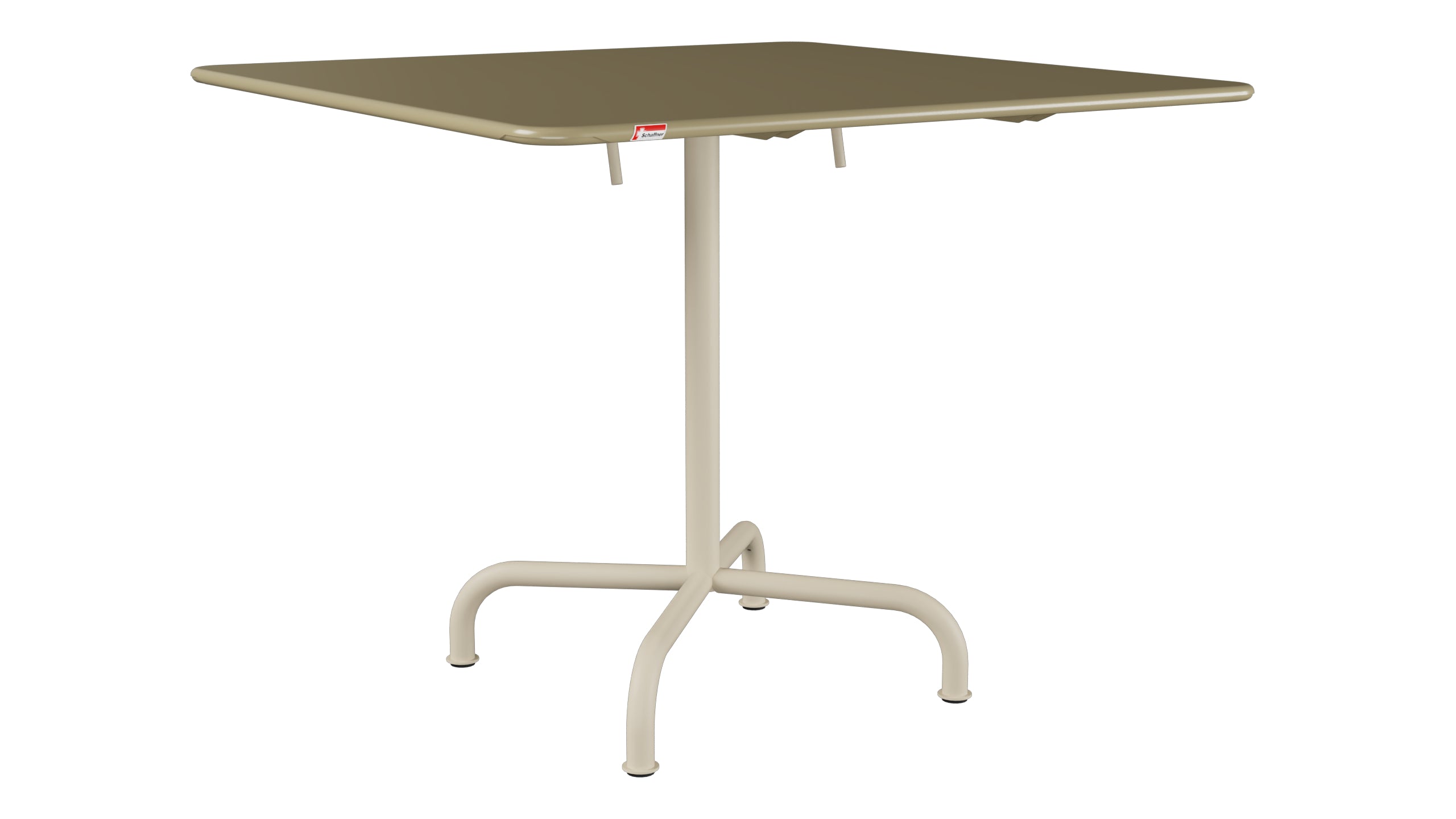 Rigi Metall-Gartentisch 90x90 klappbar in Champagner präsentiert im Onlineshop von KAQTU Design AG. Gartentisch ist von Schaffner