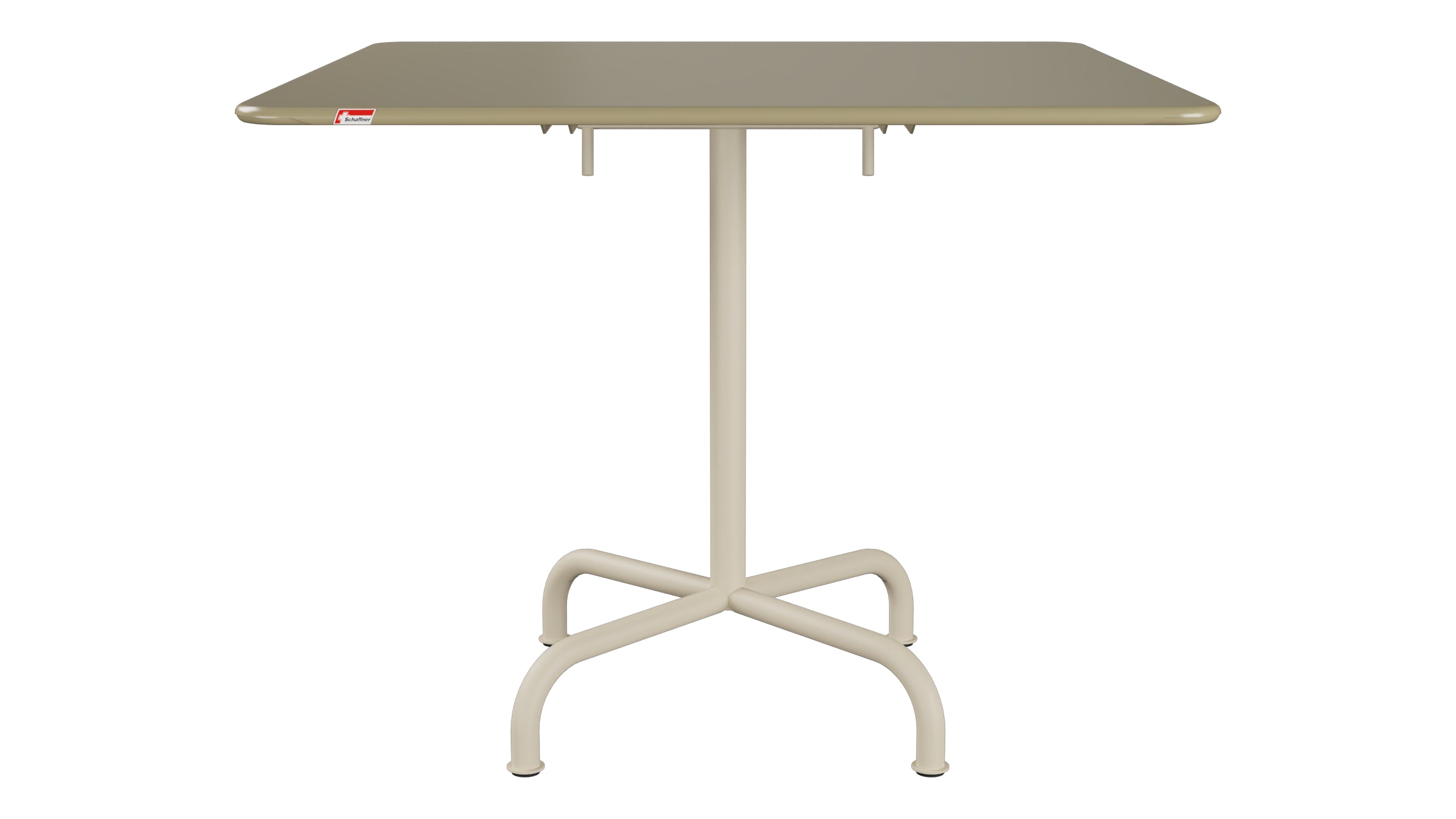 Rigi Metall-Gartentisch 90x90 klappbar in Champagner präsentiert im Onlineshop von KAQTU Design AG. Gartentisch ist von Schaffner