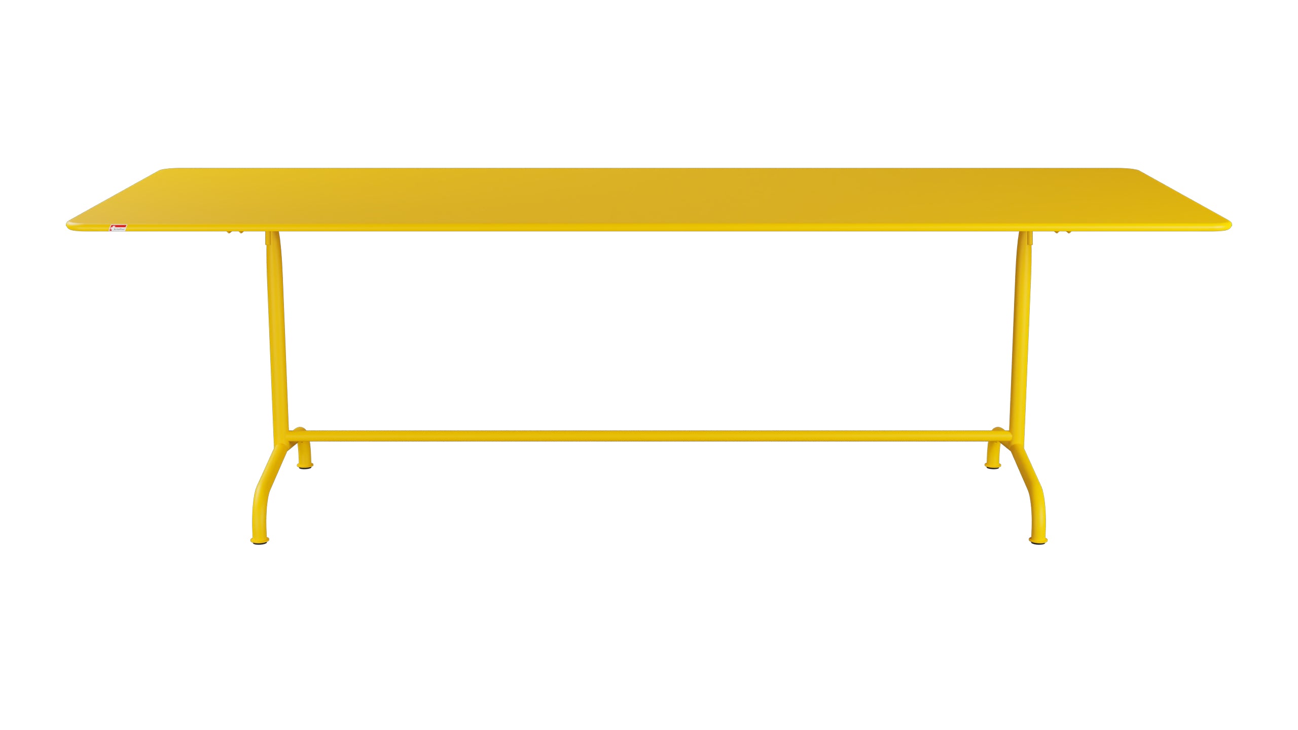 Rigi Metall-Gartentisch 240x90 klappbar in Gelb präsentiert im Onlineshop von KAQTU Design AG. Gartentisch ist von Schaffner