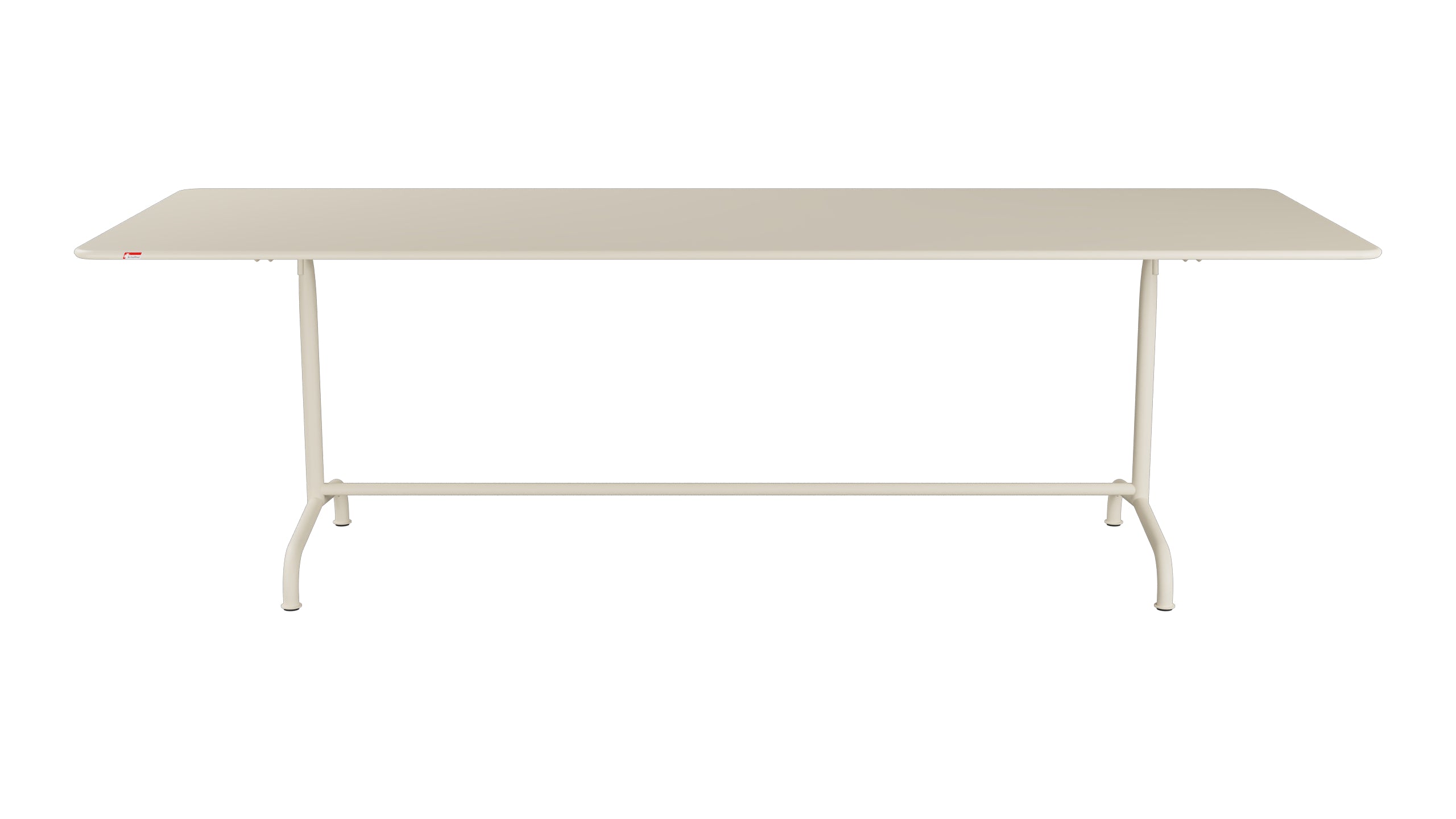Rigi Metall-Gartentisch 240x90 klappbar in Pastellsand präsentiert im Onlineshop von KAQTU Design AG. Gartentisch ist von Schaffner
