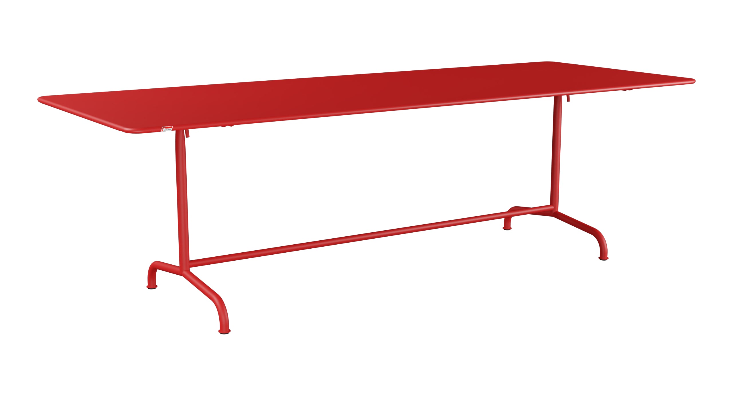Rigi Metall-Gartentisch 240x90 klappbar in Rot präsentiert im Onlineshop von KAQTU Design AG. Gartentisch ist von Schaffner