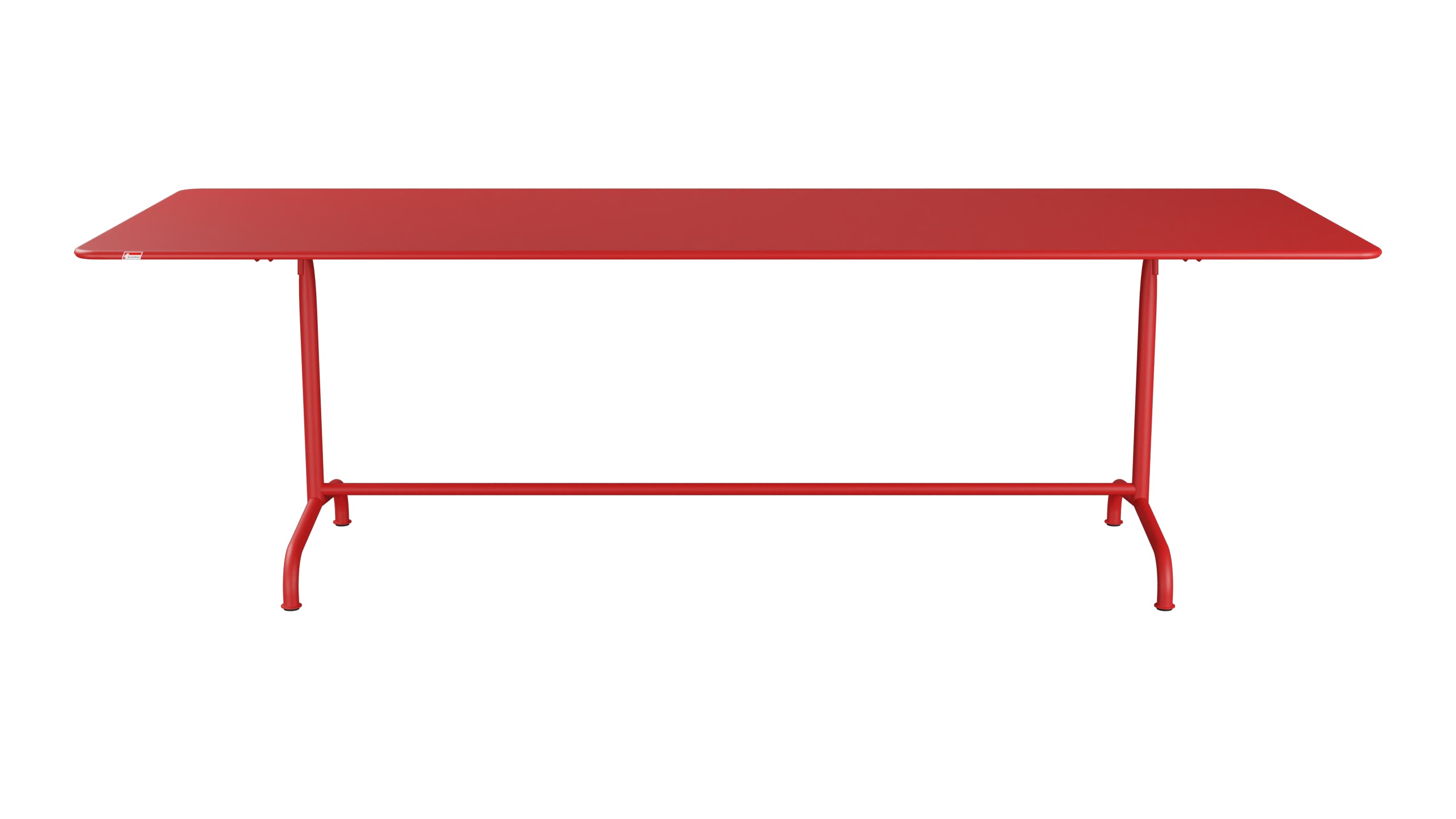 Rigi Metall-Gartentisch 240x90 klappbar in Rot präsentiert im Onlineshop von KAQTU Design AG. Gartentisch ist von Schaffner