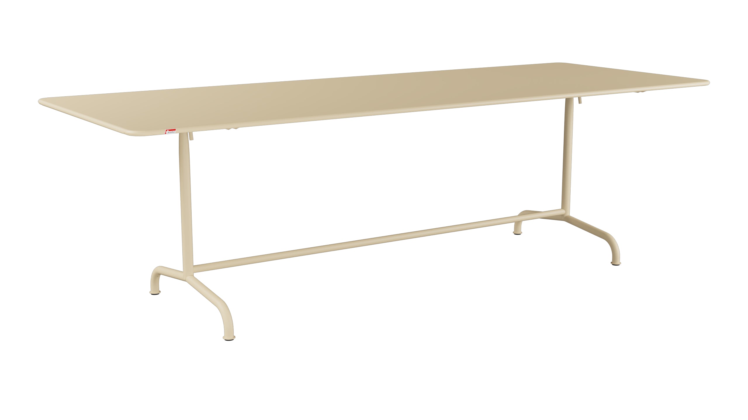 Rigi Metall-Gartentisch 240x90 klappbar in Pastellbraun präsentiert im Onlineshop von KAQTU Design AG. Gartentisch ist von Schaffner