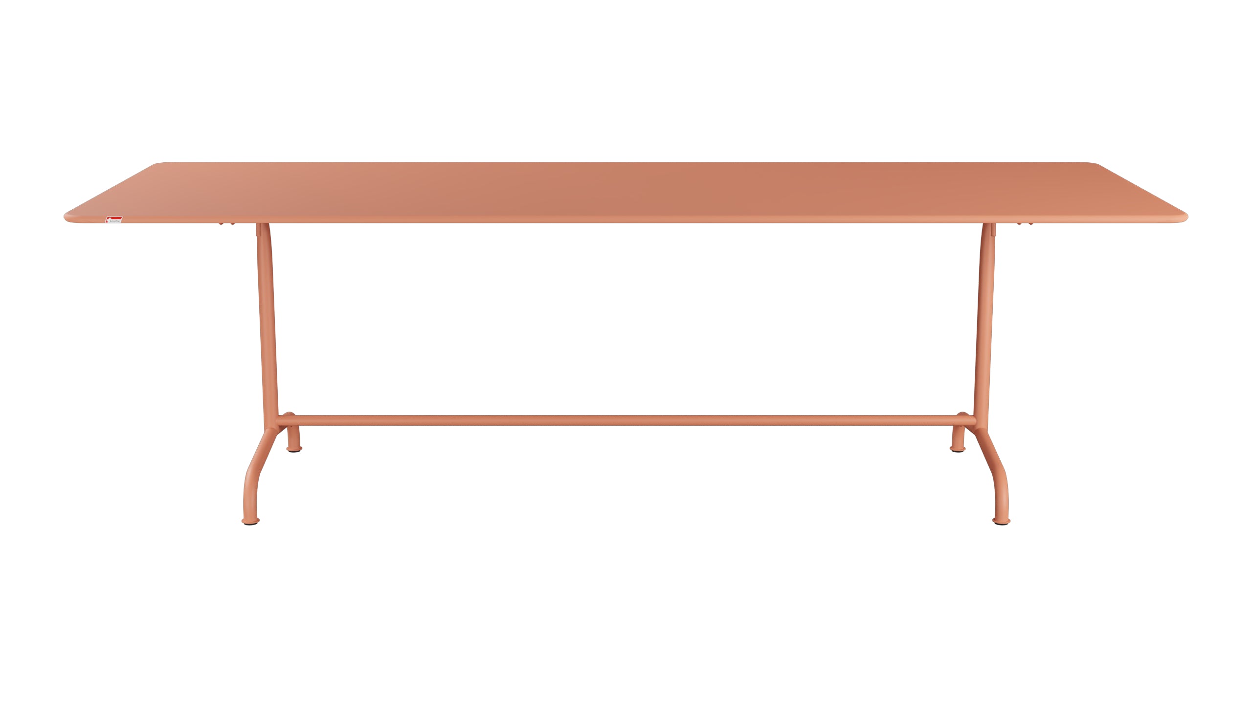 Rigi Metall-Gartentisch 240x90 klappbar in Pastellterracotta präsentiert im Onlineshop von KAQTU Design AG. Gartentisch ist von Schaffner