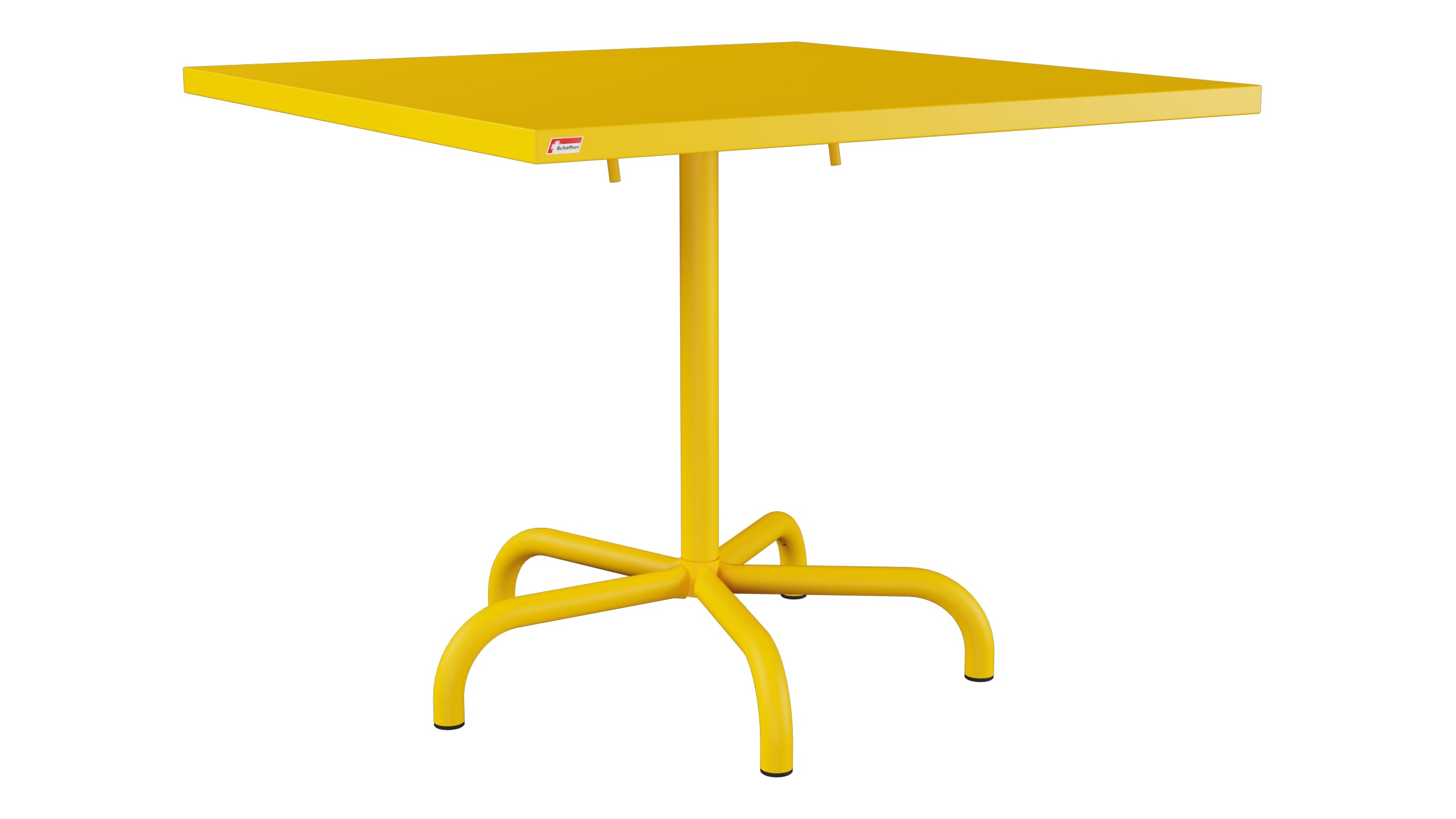Säntis Metall-Gartentisch 90x90 klappbar in Gelb präsentiert im Onlineshop von KAQTU Design AG. Gartentisch ist von Schaffner