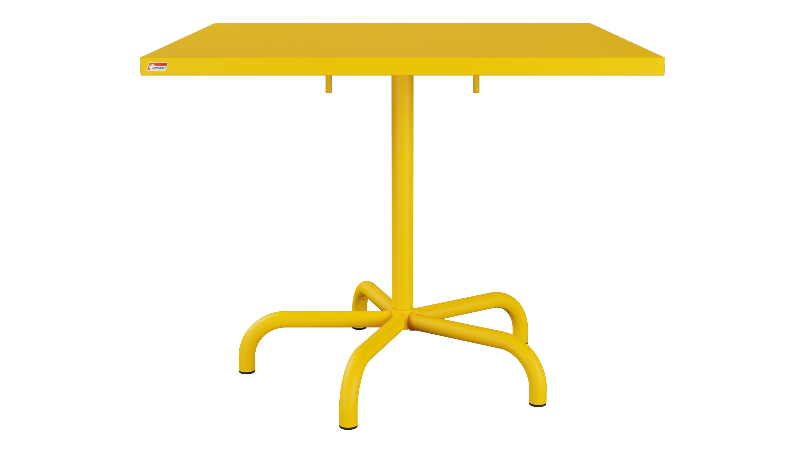 Säntis Metall-Gartentisch 90x90 klappbar in Gelb präsentiert im Onlineshop von KAQTU Design AG. Gartentisch ist von Schaffner