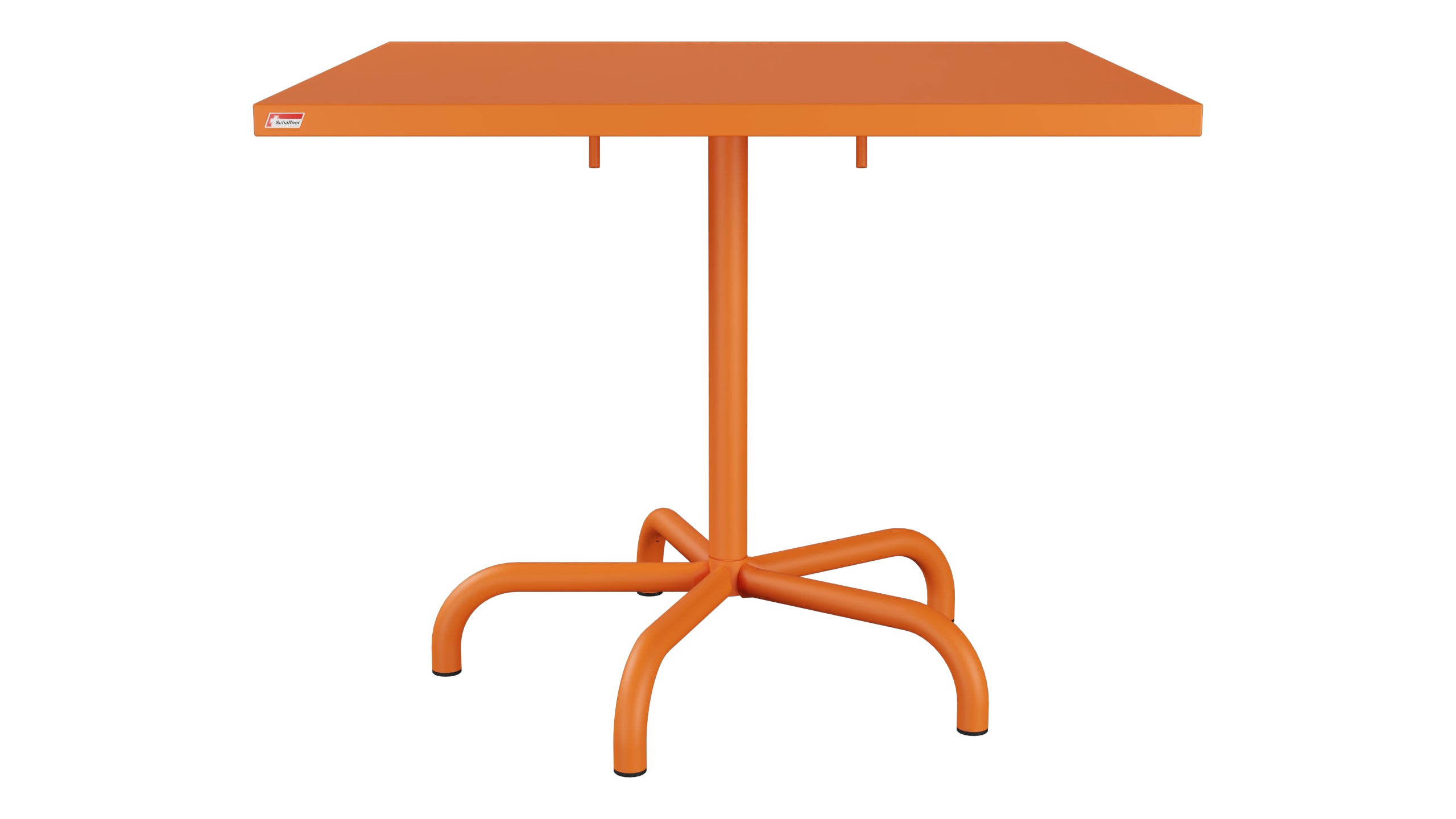 Säntis Metall-Gartentisch 90x90 klappbar in Orange präsentiert im Onlineshop von KAQTU Design AG. Gartentisch ist von Schaffner