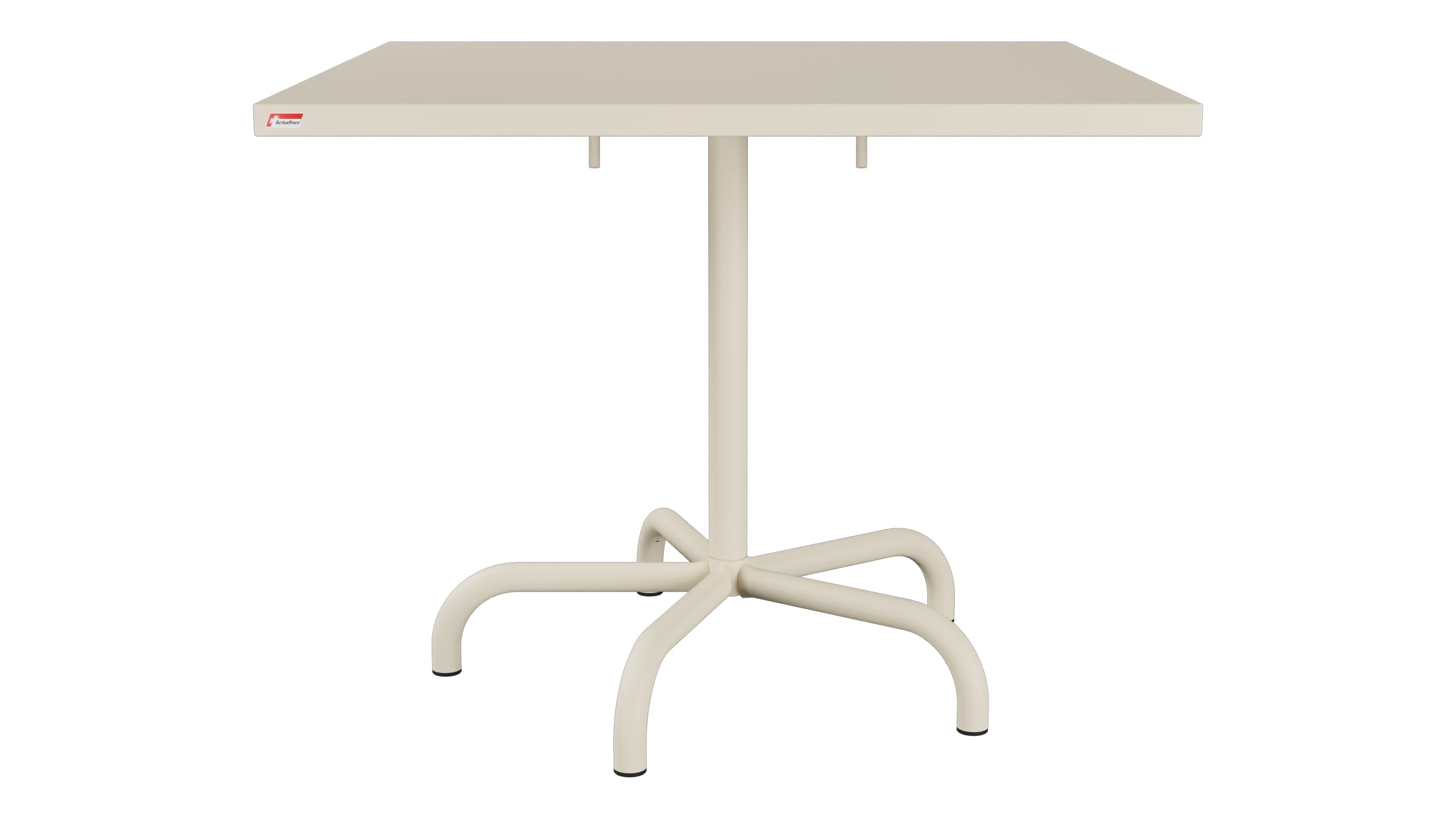 Säntis Metall-Gartentisch 90x90 klappbar in Pastellsand präsentiert im Onlineshop von KAQTU Design AG. Gartentisch ist von Schaffner