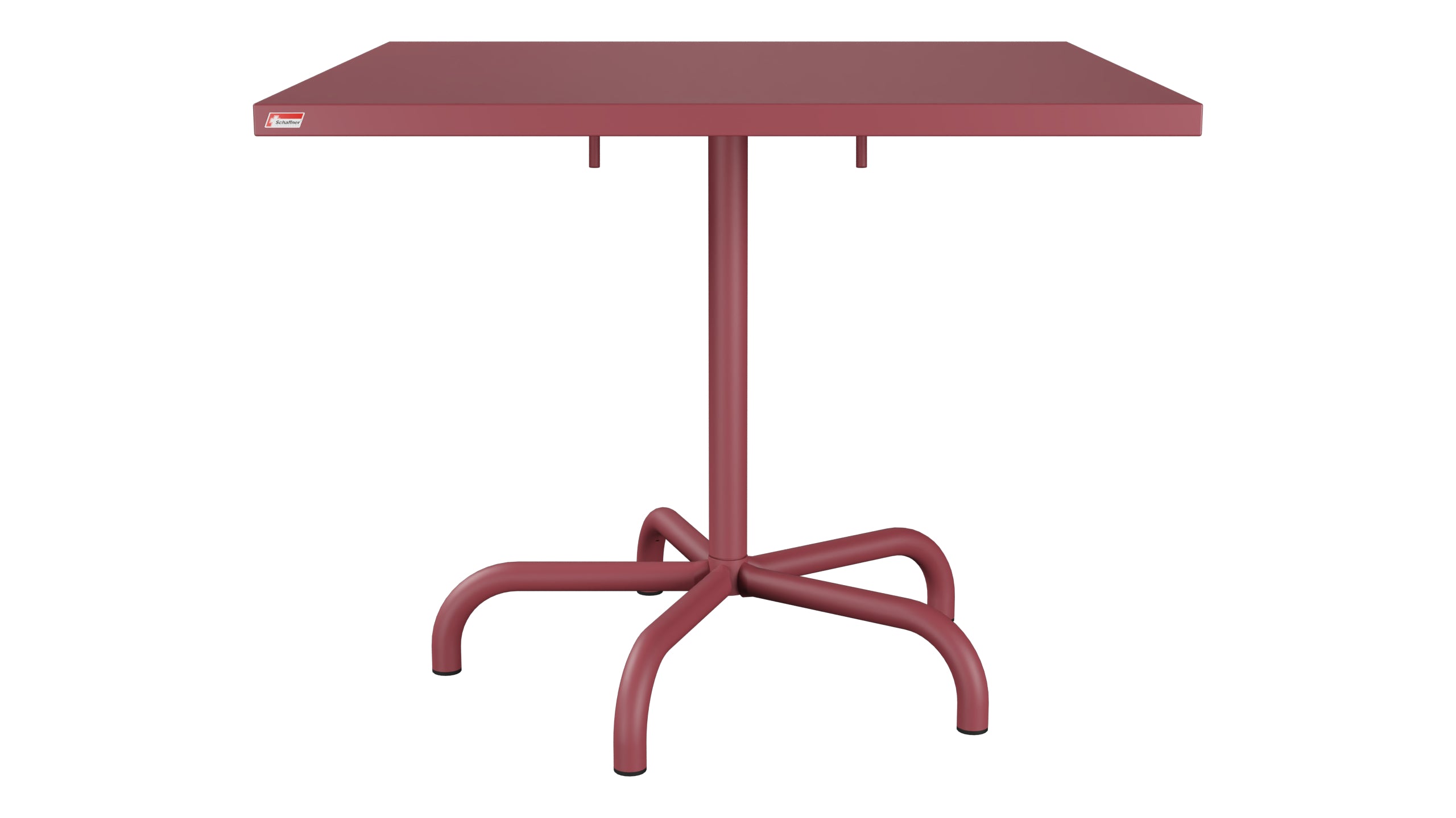 Säntis Metall-Gartentisch 90x90 klappbar in Bordeaux präsentiert im Onlineshop von KAQTU Design AG. Gartentisch ist von Schaffner