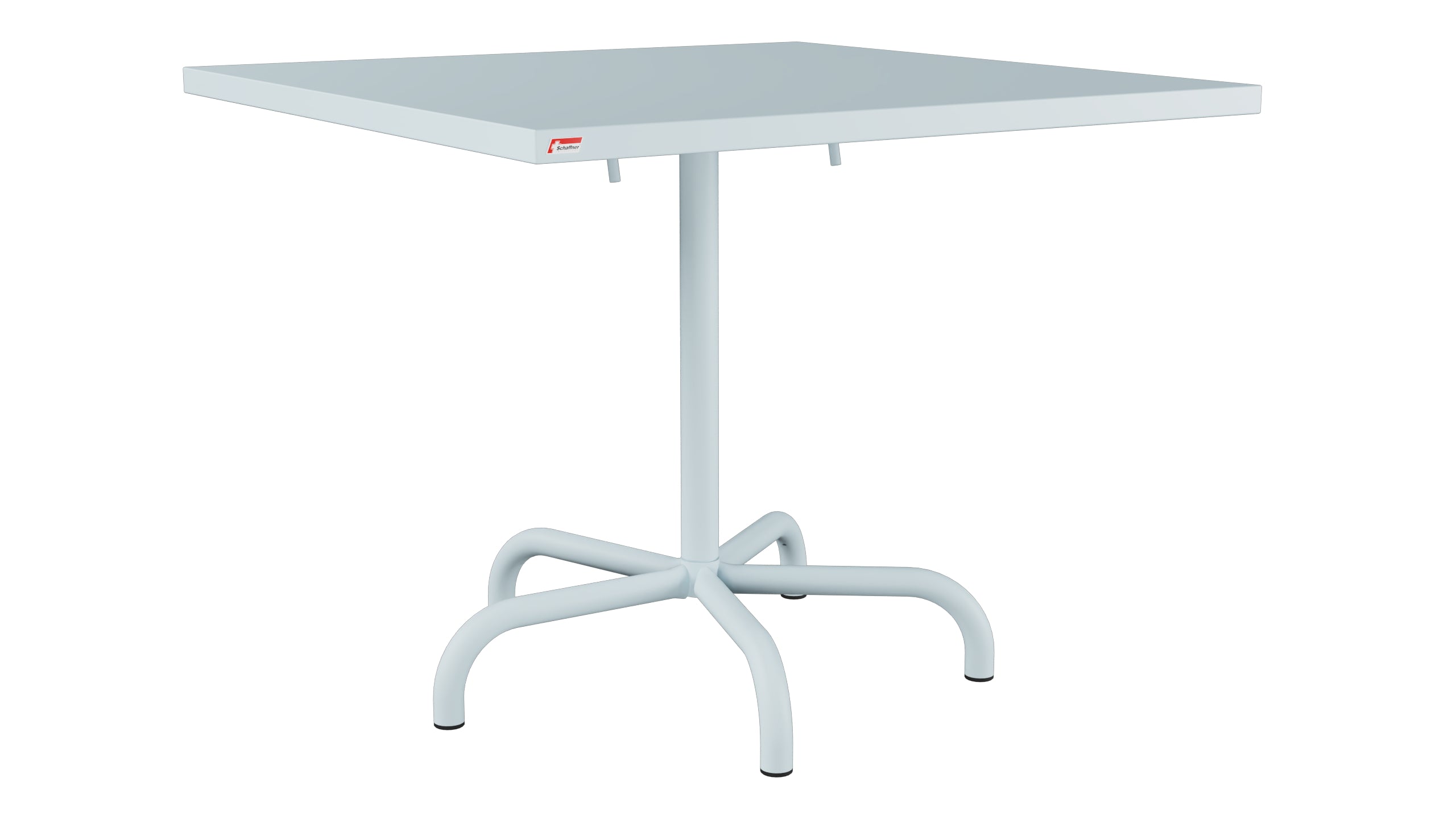 Säntis Metall-Gartentisch 90x90 klappbar in Pastellblau präsentiert im Onlineshop von KAQTU Design AG. Gartentisch ist von Schaffner