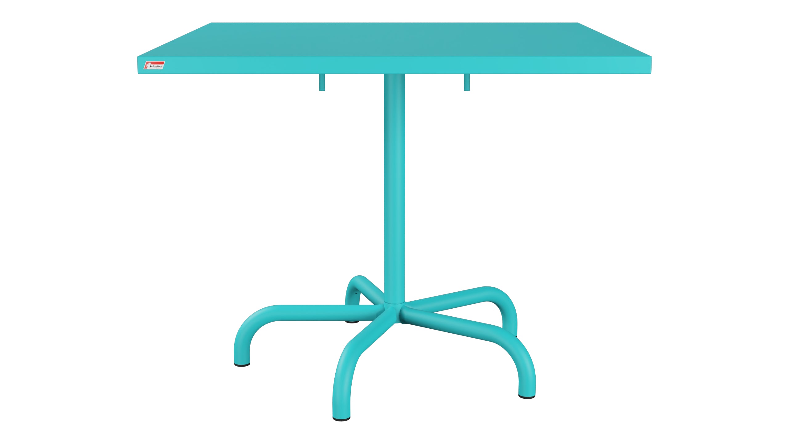 Säntis Metall-Gartentisch 90x90 klappbar in Türkis präsentiert im Onlineshop von KAQTU Design AG. Gartentisch ist von Schaffner