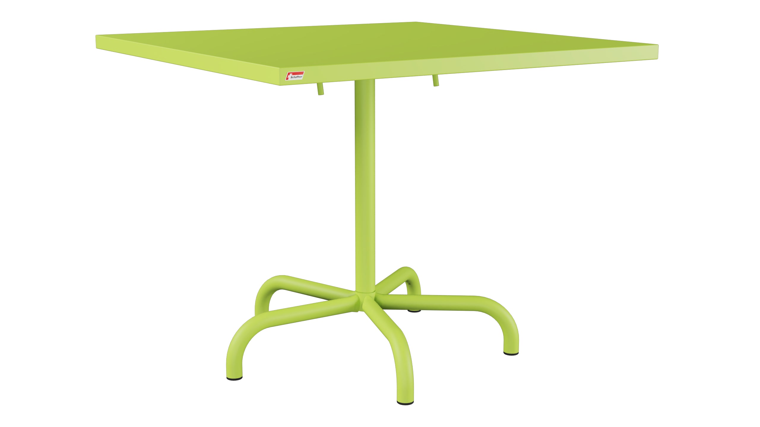 Säntis Metall-Gartentisch 90x90 klappbar in Hellgrün präsentiert im Onlineshop von KAQTU Design AG. Gartentisch ist von Schaffner