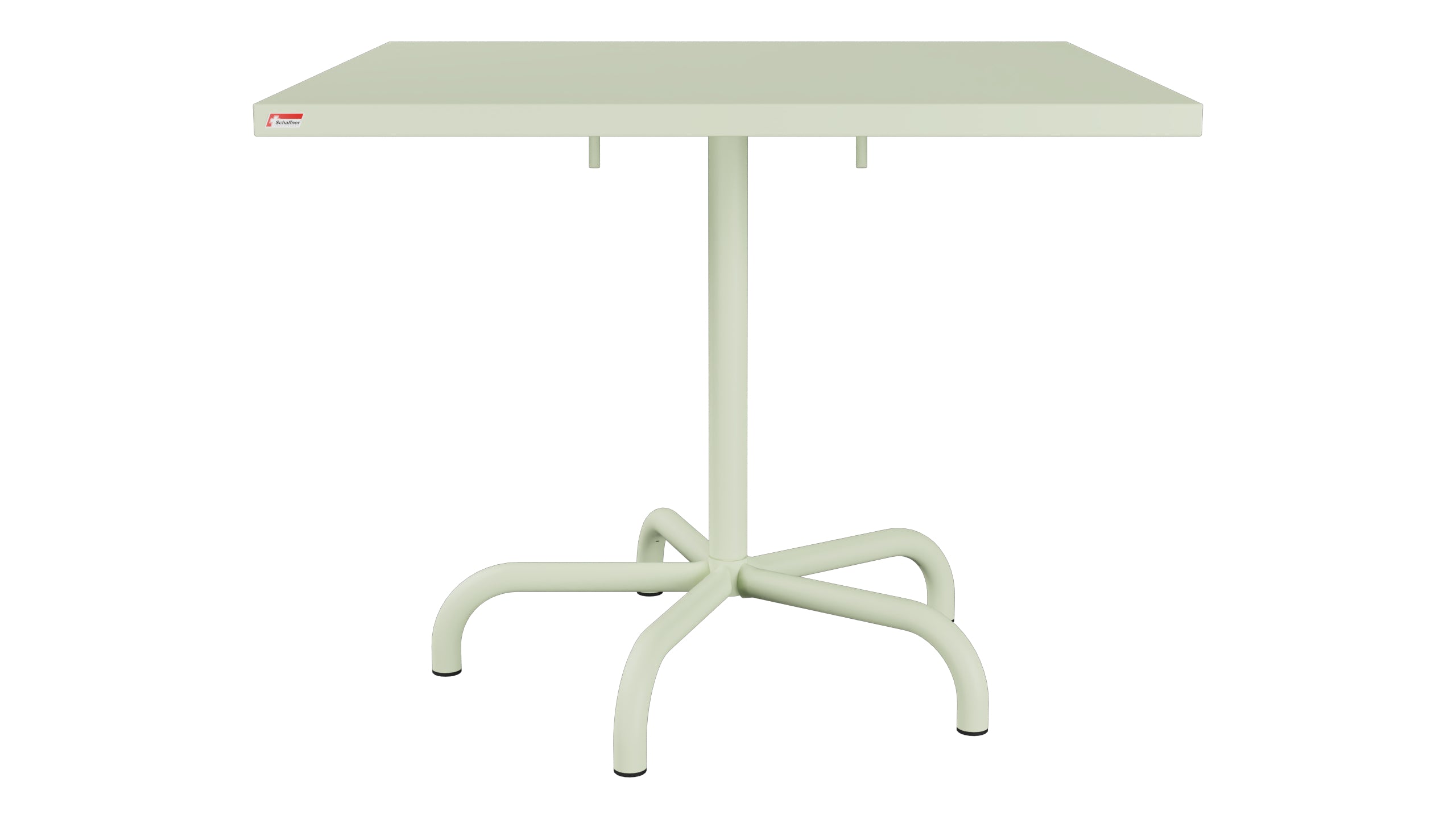 Säntis Metall-Gartentisch 90x90 klappbar in Pastellgrün präsentiert im Onlineshop von KAQTU Design AG. Gartentisch ist von Schaffner