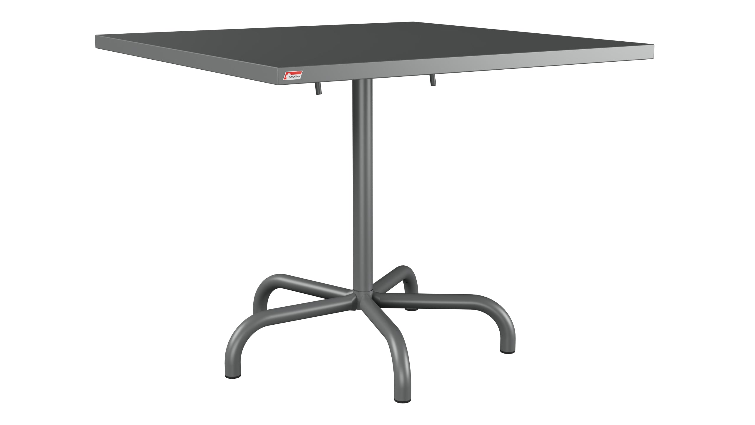Säntis Metall-Gartentisch 90x90 klappbar in Graphit präsentiert im Onlineshop von KAQTU Design AG. Gartentisch ist von Schaffner