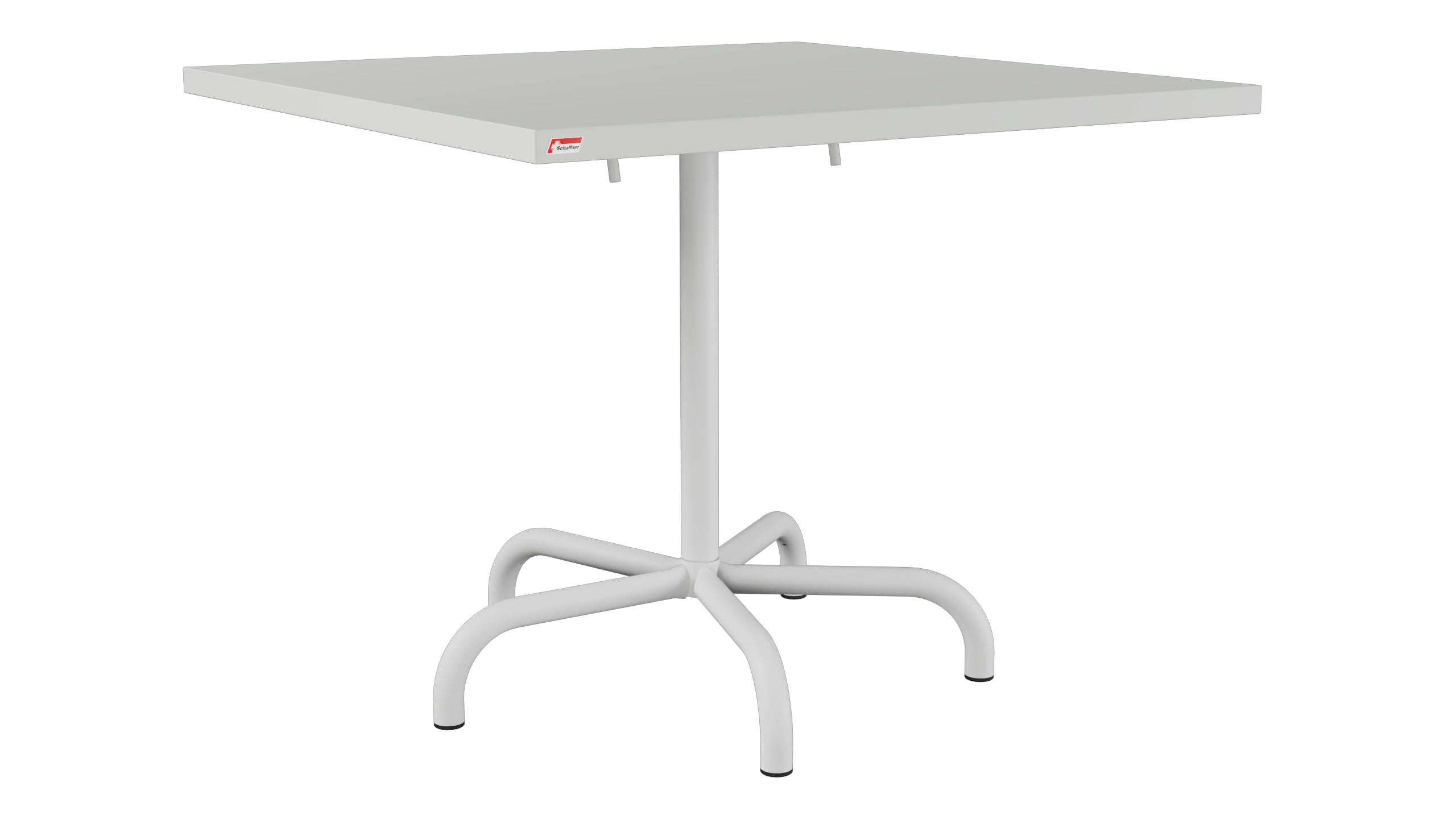 Säntis Metall-Gartentisch 90x90 klappbar in Alusilber präsentiert im Onlineshop von KAQTU Design AG. Gartentisch ist von Schaffner