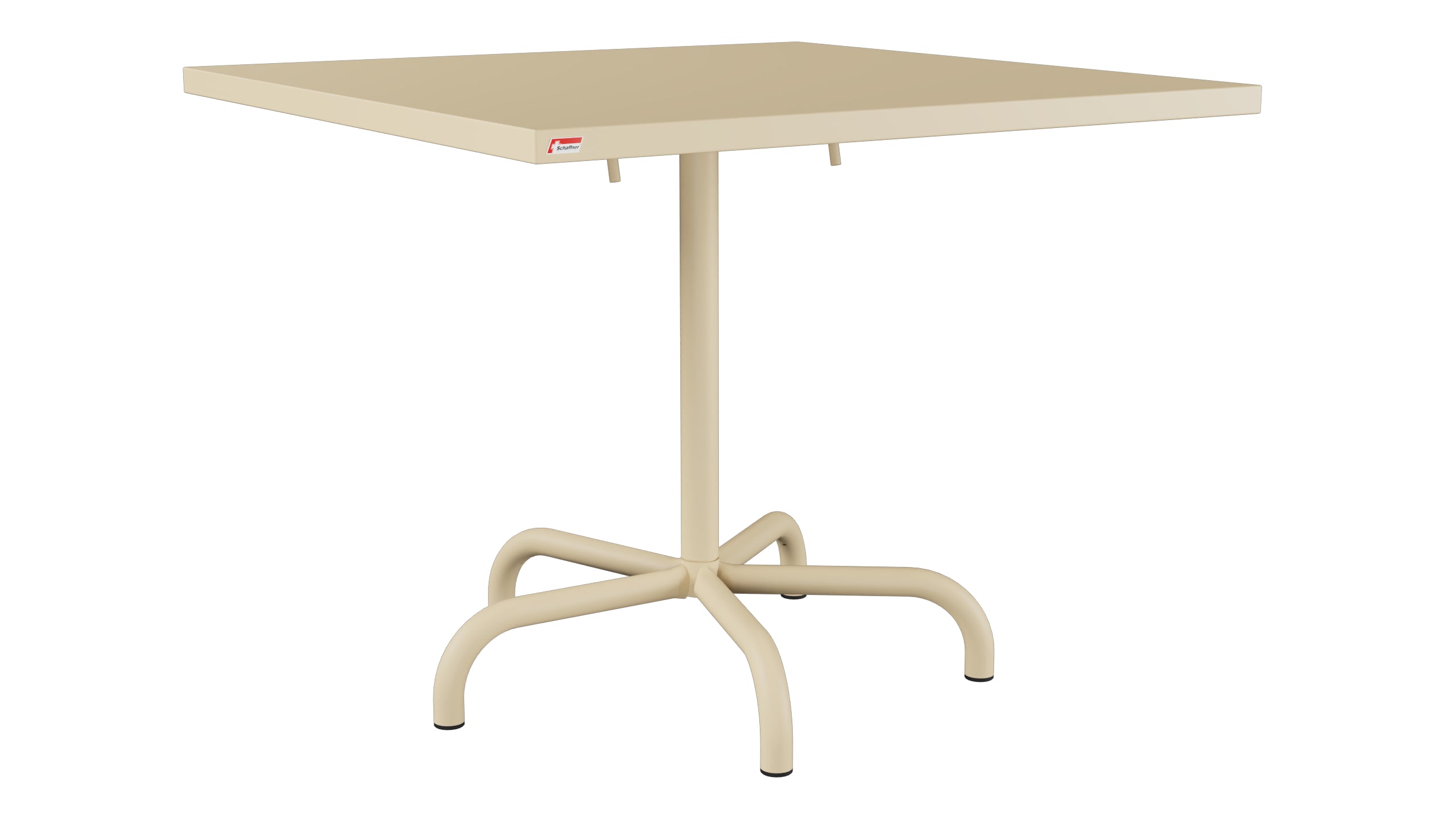 Säntis Metall-Gartentisch 90x90 klappbar in Pastellbraun präsentiert im Onlineshop von KAQTU Design AG. Gartentisch ist von Schaffner