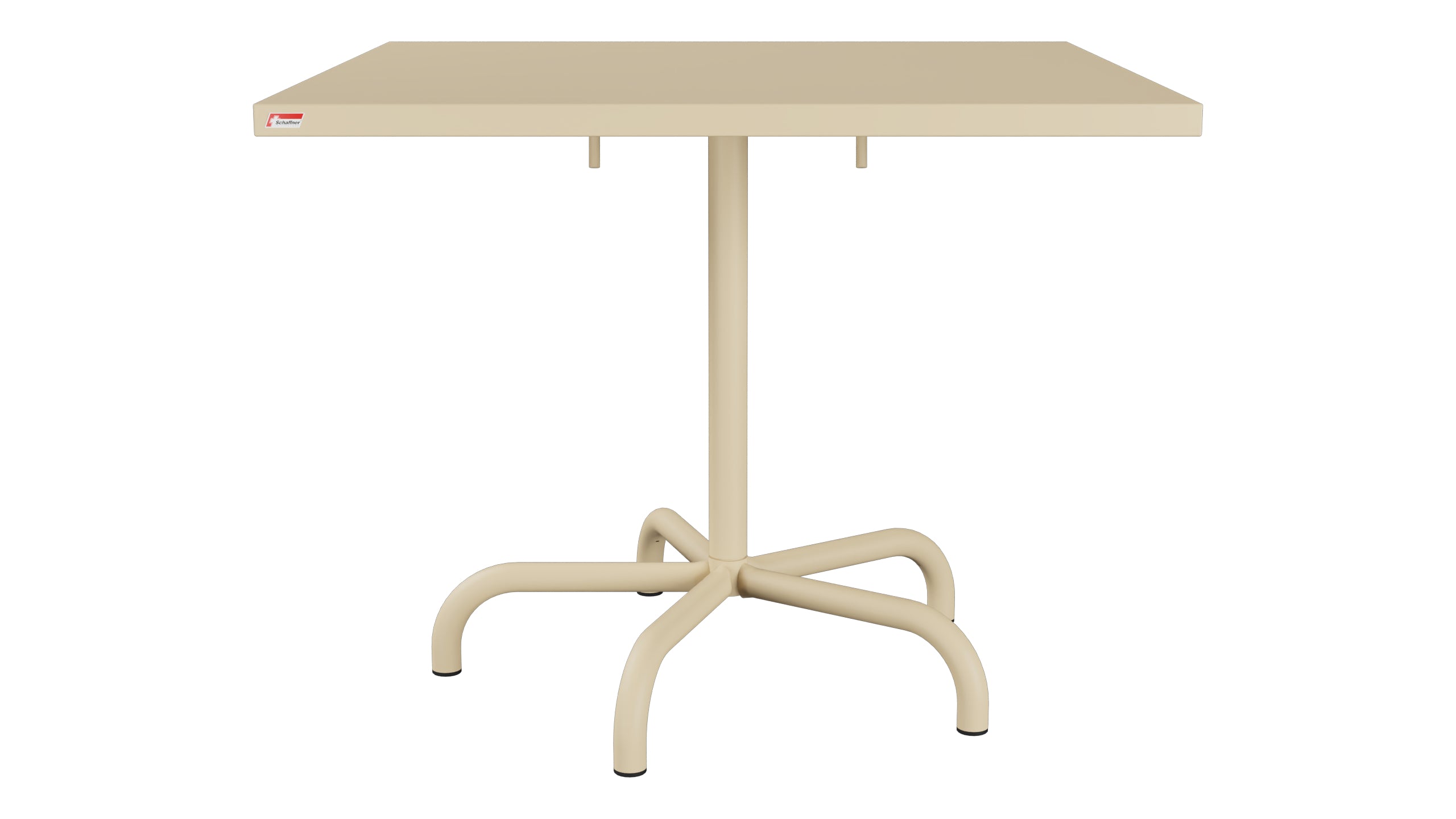 Säntis Metall-Gartentisch 90x90 klappbar in Pastellbraun präsentiert im Onlineshop von KAQTU Design AG. Gartentisch ist von Schaffner