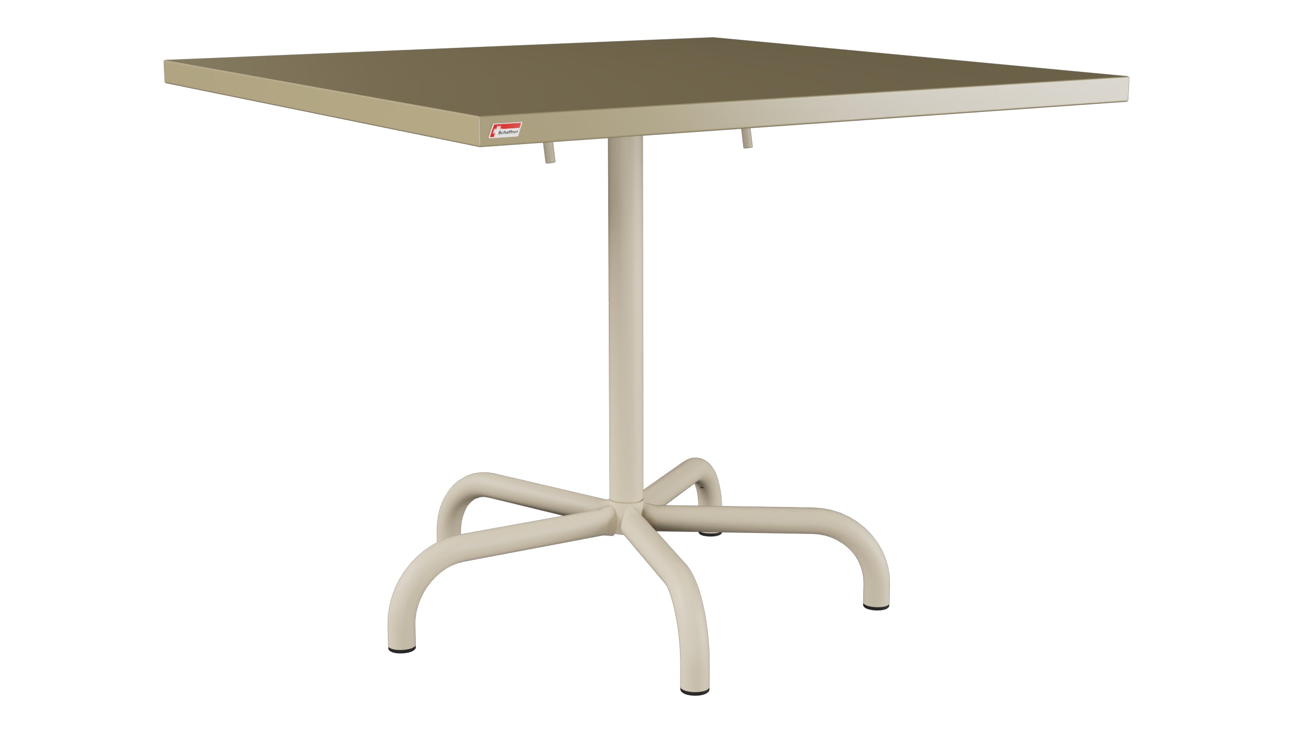 Säntis Metall-Gartentisch 90x90 klappbar in Champagner präsentiert im Onlineshop von KAQTU Design AG. Gartentisch ist von Schaffner