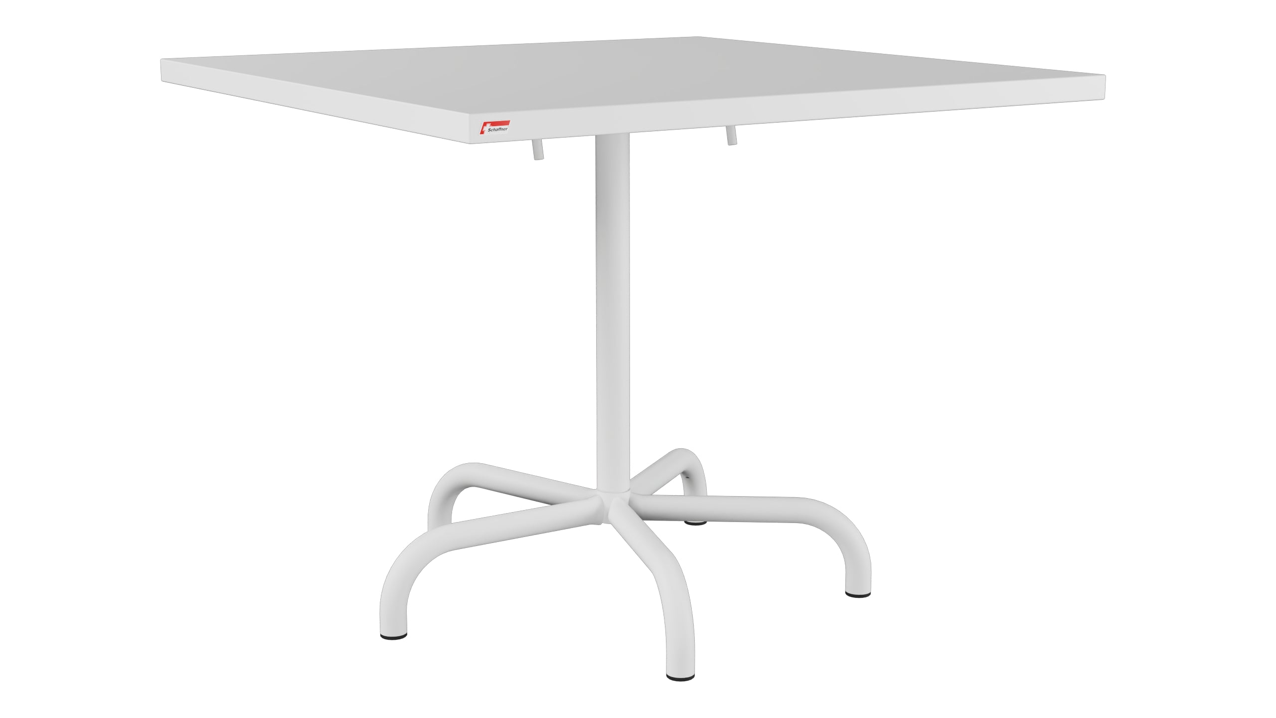 Säntis Metall-Gartentisch 90x90 klappbar in Weiss präsentiert im Onlineshop von KAQTU Design AG. Gartentisch ist von Schaffner
