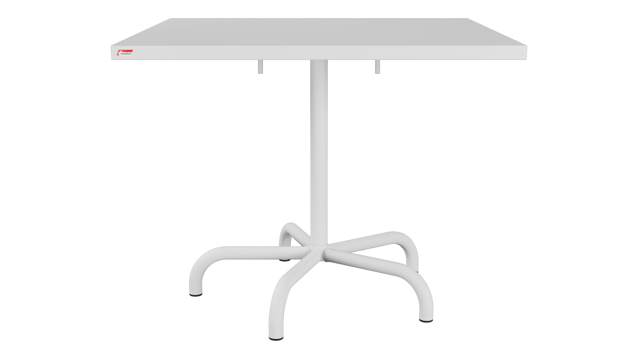 Säntis Metall-Gartentisch 90x90 klappbar in Weiss präsentiert im Onlineshop von KAQTU Design AG. Gartentisch ist von Schaffner