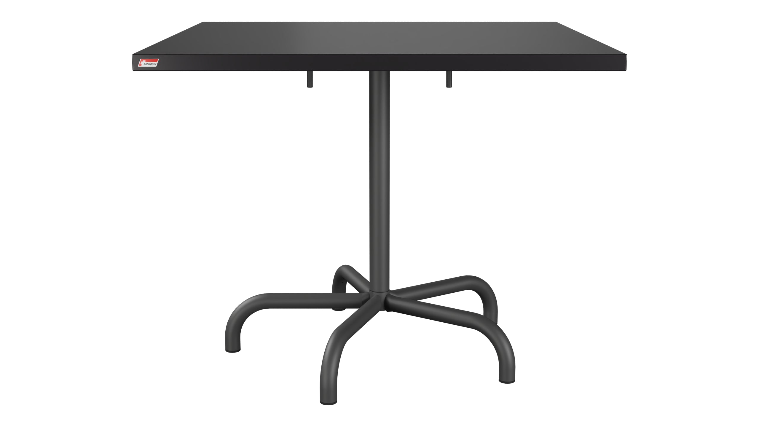 Säntis Metall-Gartentisch 90x90 klappbar in Schwarz präsentiert im Onlineshop von KAQTU Design AG. Gartentisch ist von Schaffner