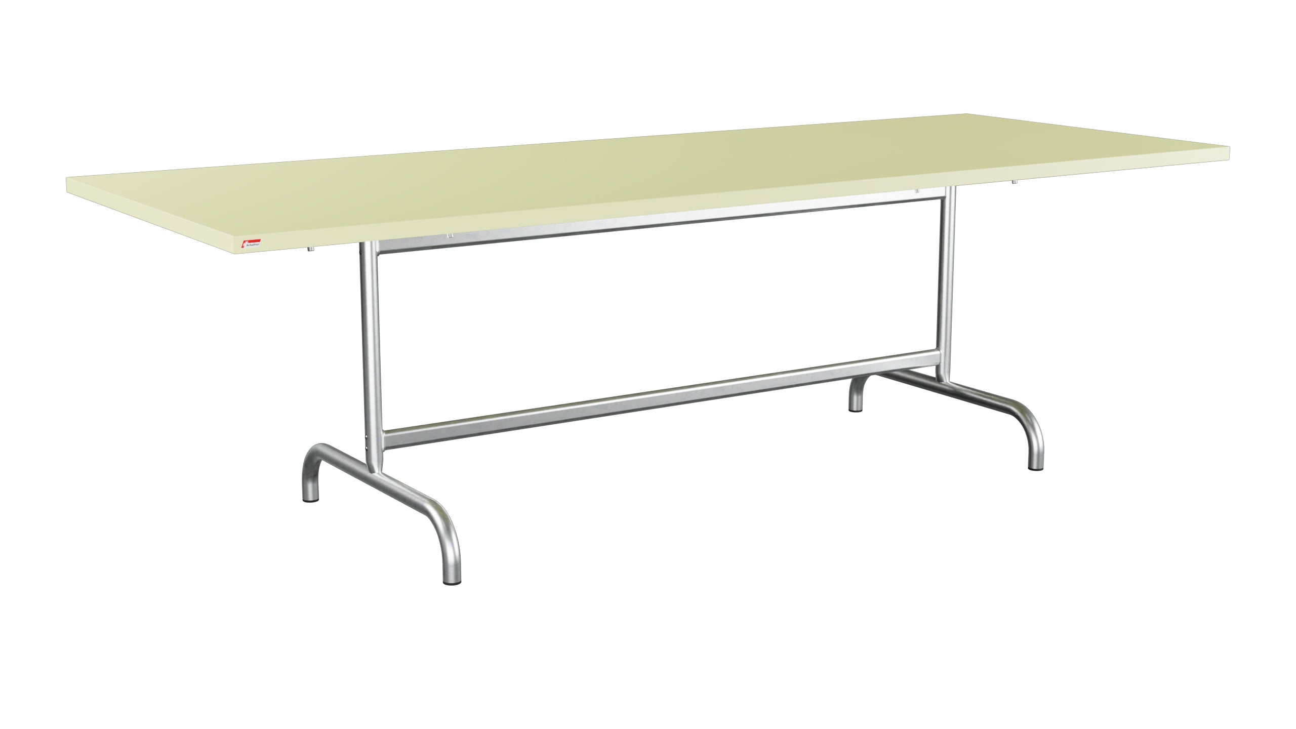 Säntis Metall-Gartentisch 240x90 klappbar in Buchsbaumgelb präsentiert im Onlineshop von KAQTU Design AG. Gartentisch ist von Schaffner