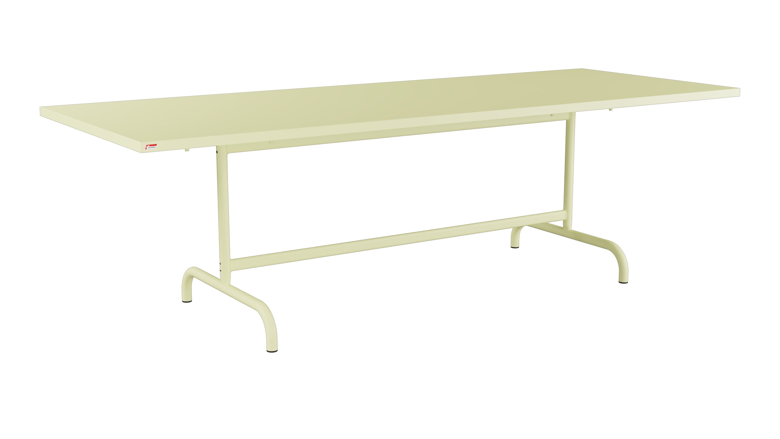 Säntis Metall-Gartentisch 240x90 klappbar in Buchsbaumgelb präsentiert im Onlineshop von KAQTU Design AG. Gartentisch ist von Schaffner