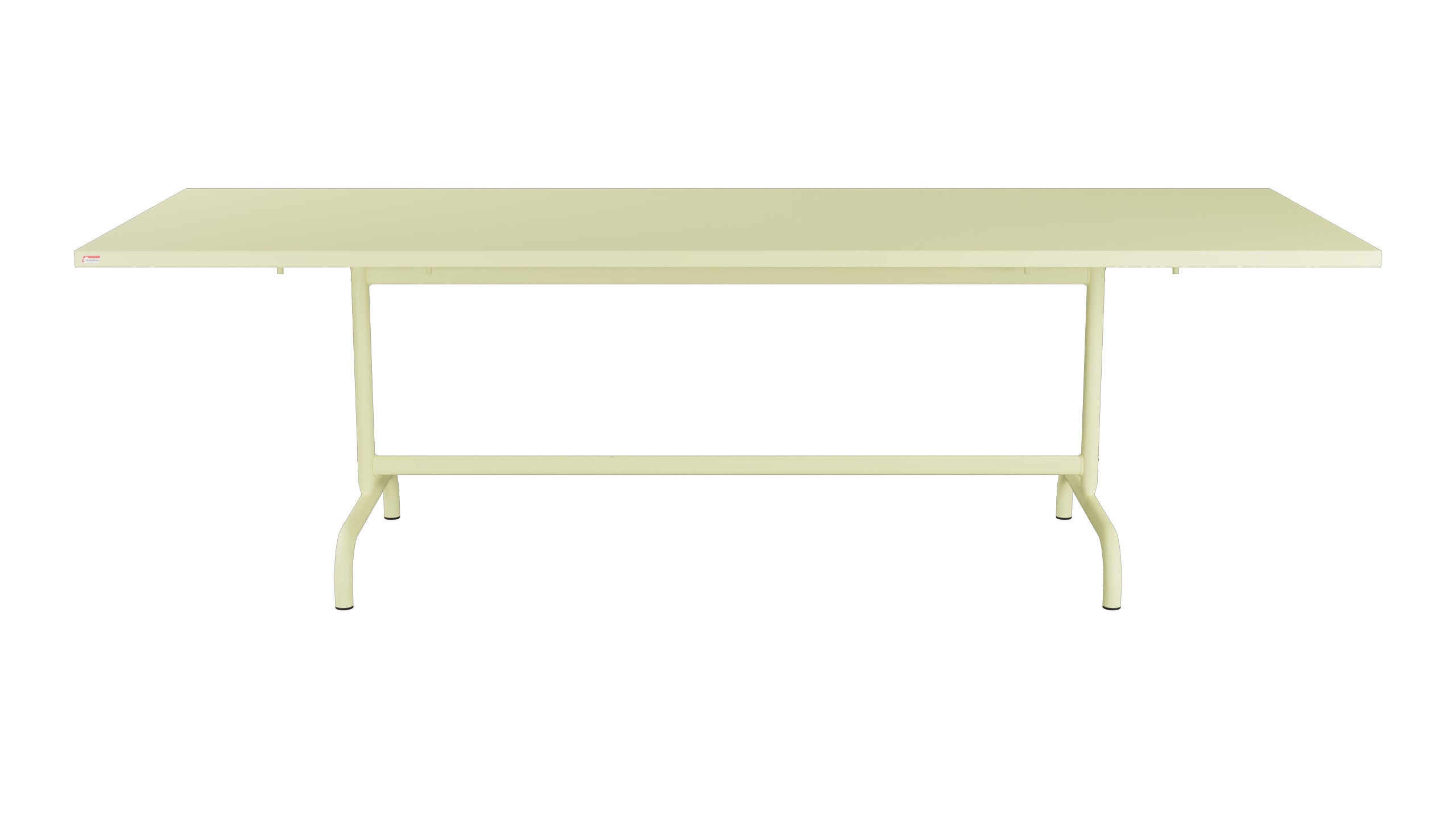 Säntis Metall-Gartentisch 240x90 klappbar in Buchsbaumgelb präsentiert im Onlineshop von KAQTU Design AG. Gartentisch ist von Schaffner