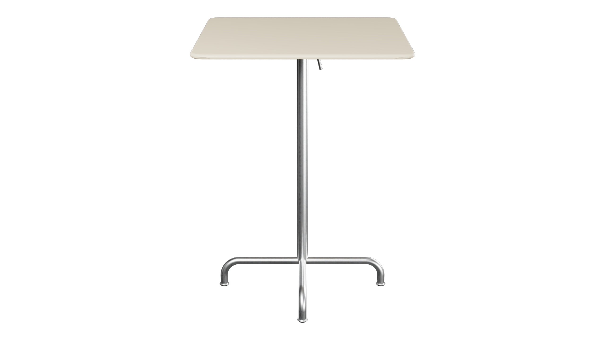 Rigi Metall-Stehtisch Outdoor 80x80 / 110 klappbar  in Pastellsand präsentiert im Onlineshop von KAQTU Design AG. Hochtisch Outdoor ist von Schaffner