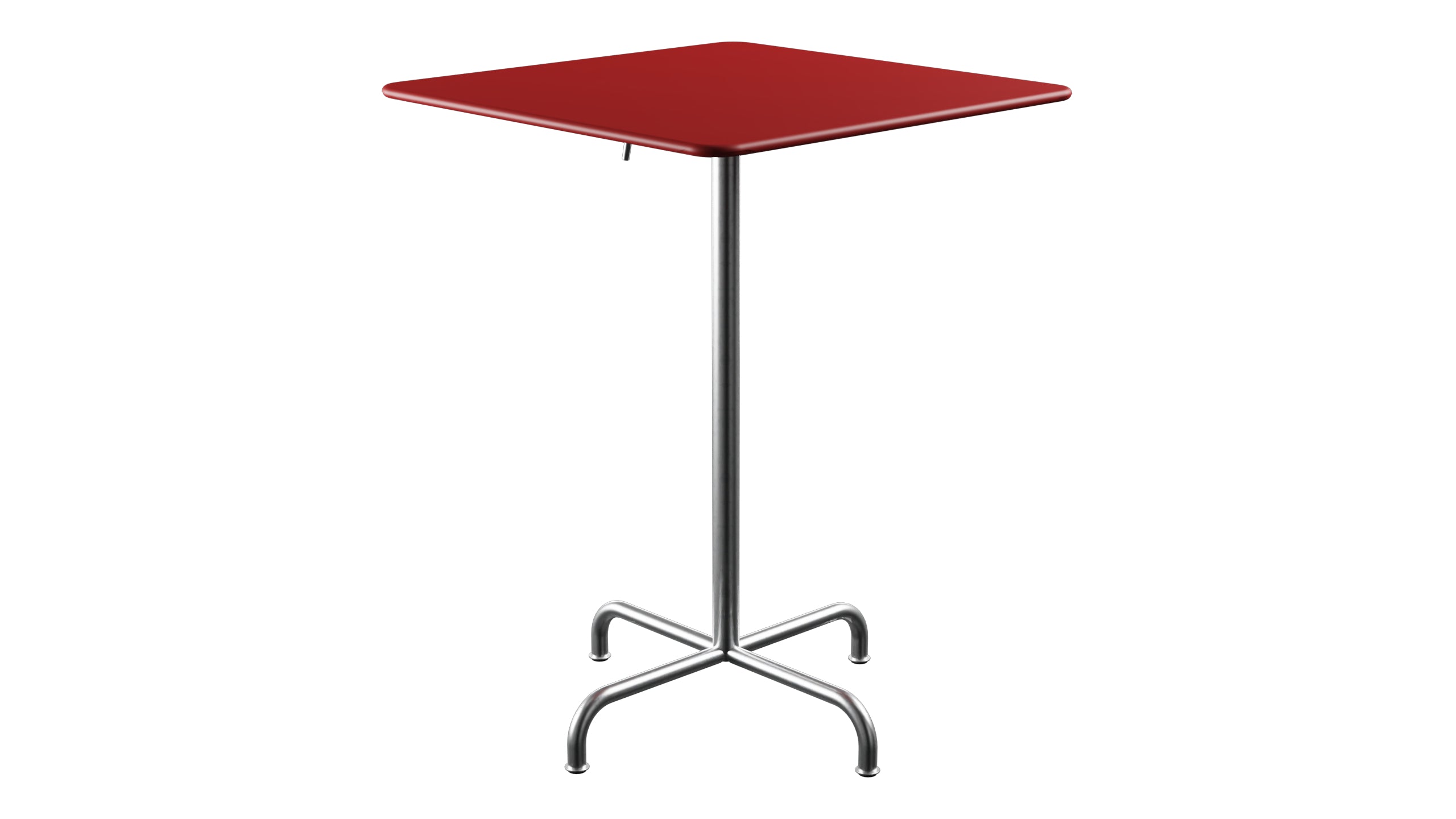 Rigi Metall-Stehtisch Outdoor 80x80 / 110 klappbar  in Rot präsentiert im Onlineshop von KAQTU Design AG. Hochtisch Outdoor ist von Schaffner