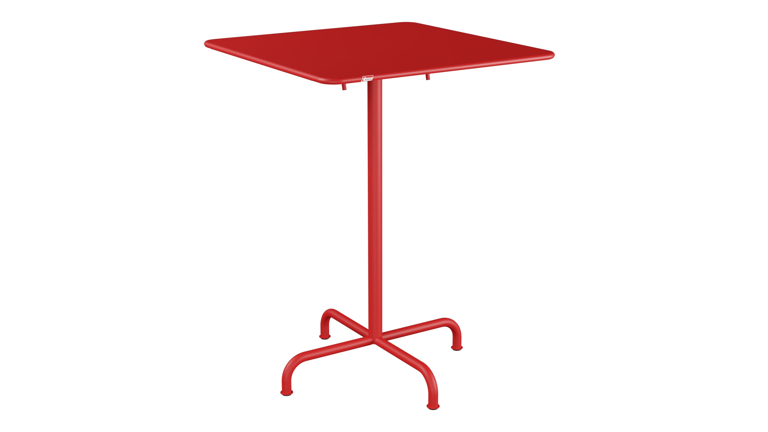 Rigi Metall-Stehtisch Outdoor 80x80 / 110 klappbar  in Rot präsentiert im Onlineshop von KAQTU Design AG. Hochtisch Outdoor ist von Schaffner