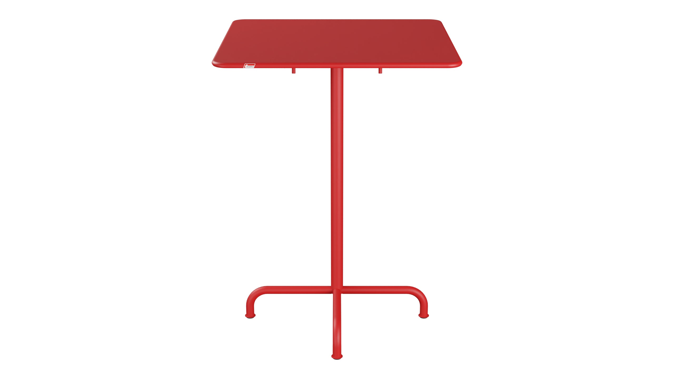Rigi Metall-Stehtisch Outdoor 80x80 / 110 klappbar  in Rot präsentiert im Onlineshop von KAQTU Design AG. Hochtisch Outdoor ist von Schaffner