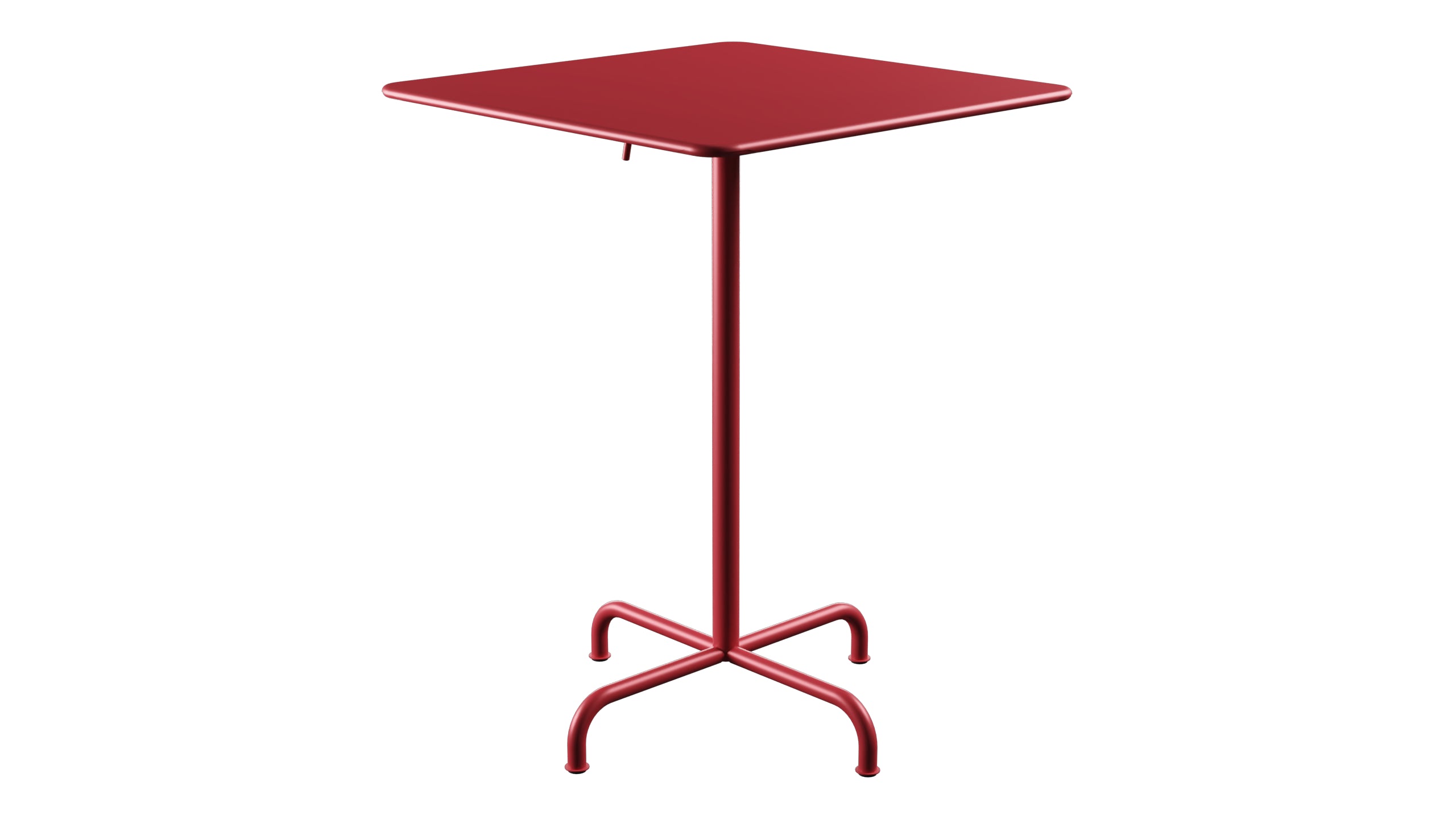 Rigi Metall-Stehtisch Outdoor 80x80 / 110 klappbar  in Ahornrot präsentiert im Onlineshop von KAQTU Design AG. Hochtisch Outdoor ist von Schaffner