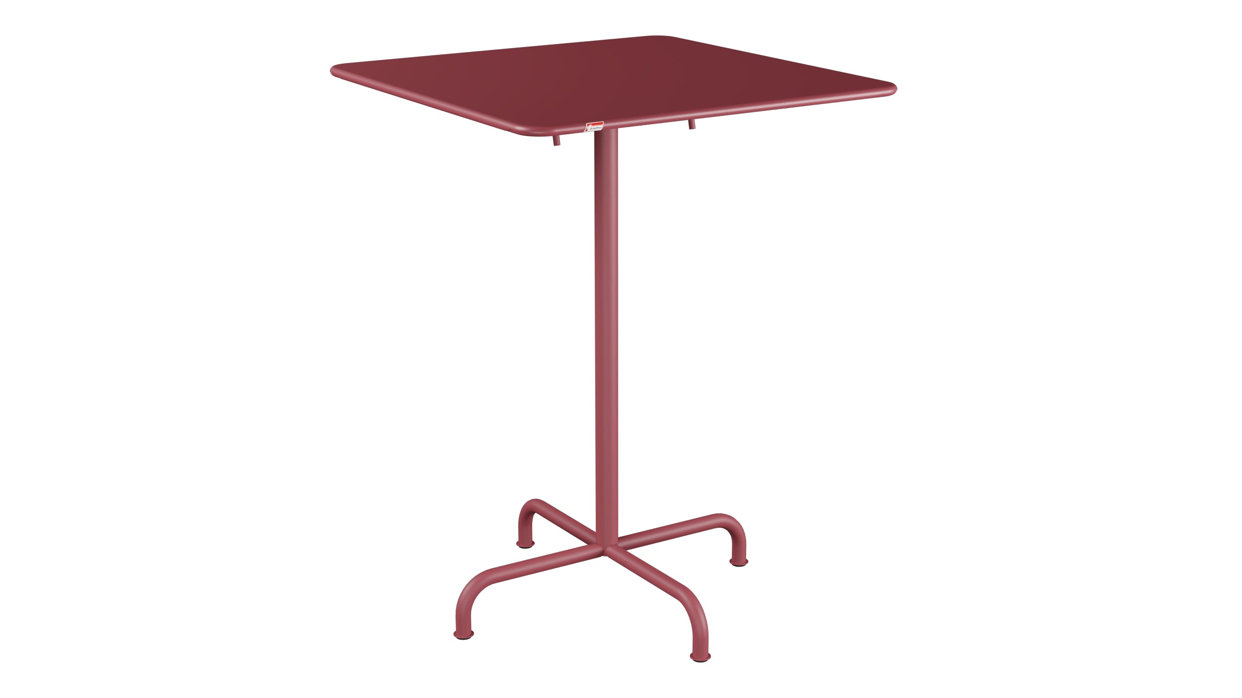 Rigi Metall-Stehtisch Outdoor 80x80 / 110 klappbar  in Bordeaux präsentiert im Onlineshop von KAQTU Design AG. Hochtisch Outdoor ist von Schaffner