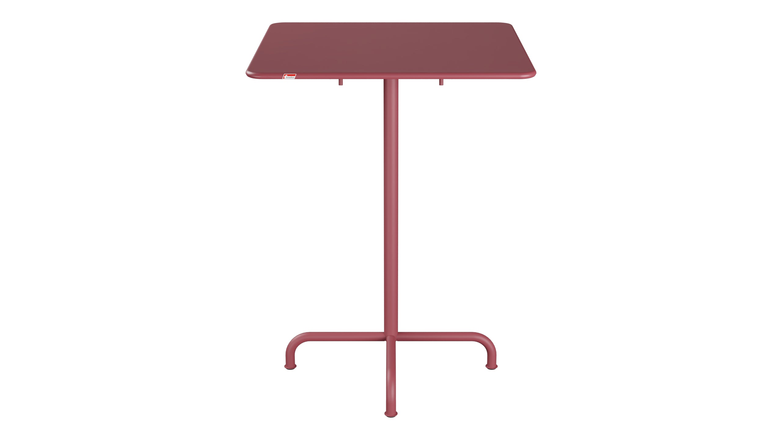 Rigi Metall-Stehtisch Outdoor 80x80 / 110 klappbar  in Bordeaux präsentiert im Onlineshop von KAQTU Design AG. Hochtisch Outdoor ist von Schaffner