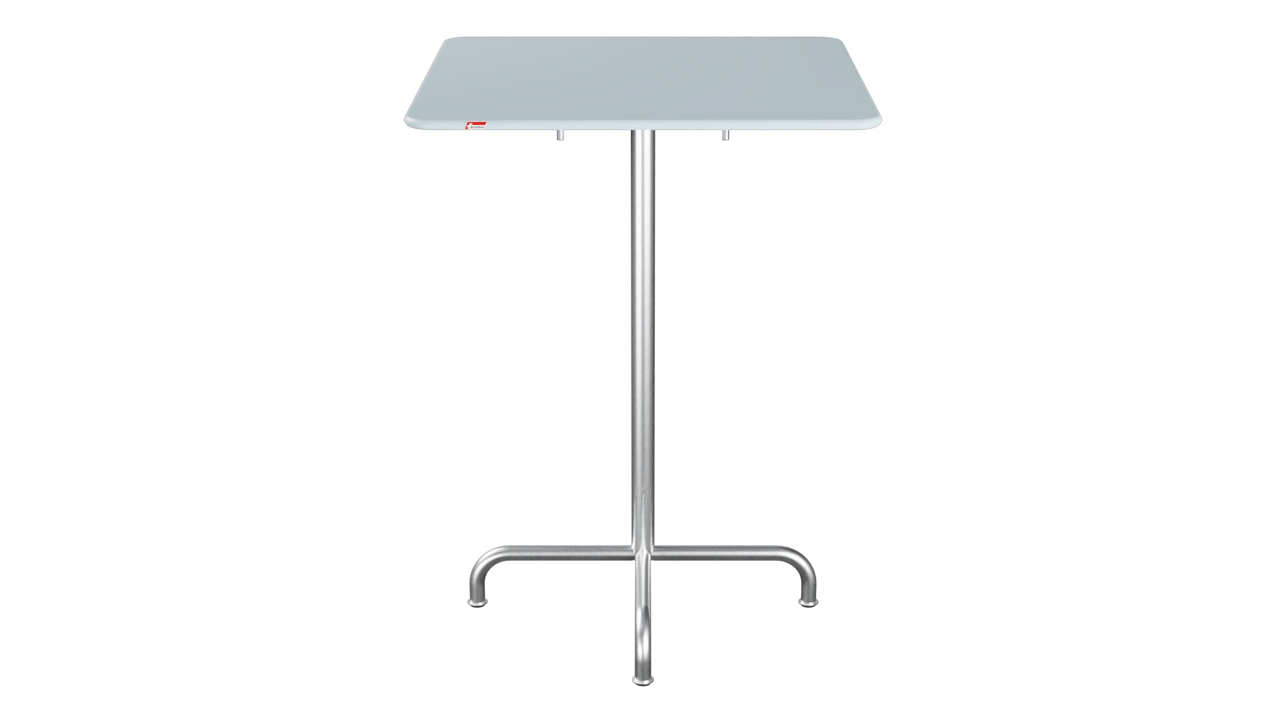 Rigi Metall-Stehtisch Outdoor 80x80 / 110 klappbar  in Pastellblau präsentiert im Onlineshop von KAQTU Design AG. Hochtisch Outdoor ist von Schaffner