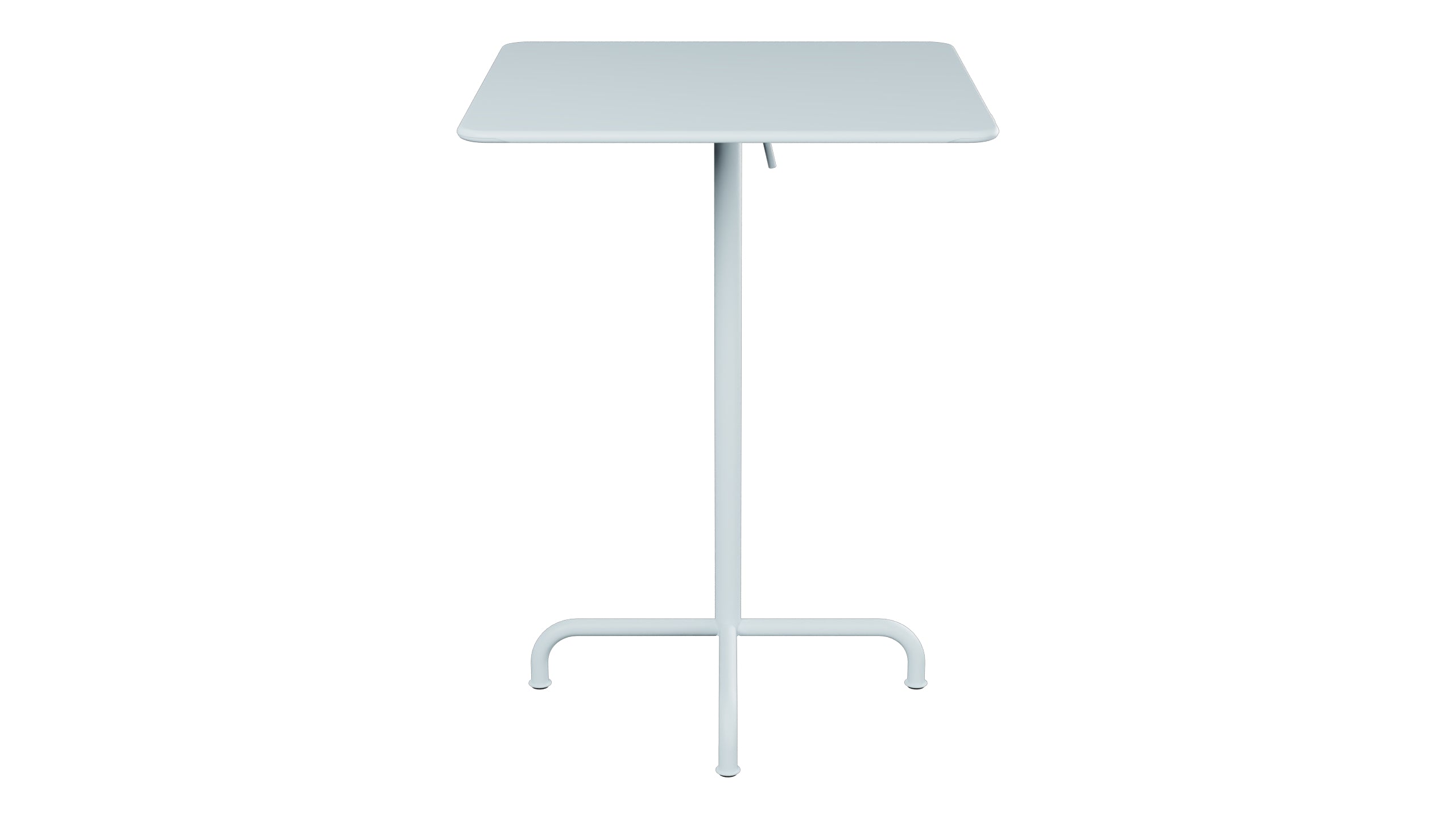 Rigi Metall-Stehtisch Outdoor 80x80 / 110 klappbar  in Pastellblau präsentiert im Onlineshop von KAQTU Design AG. Hochtisch Outdoor ist von Schaffner
