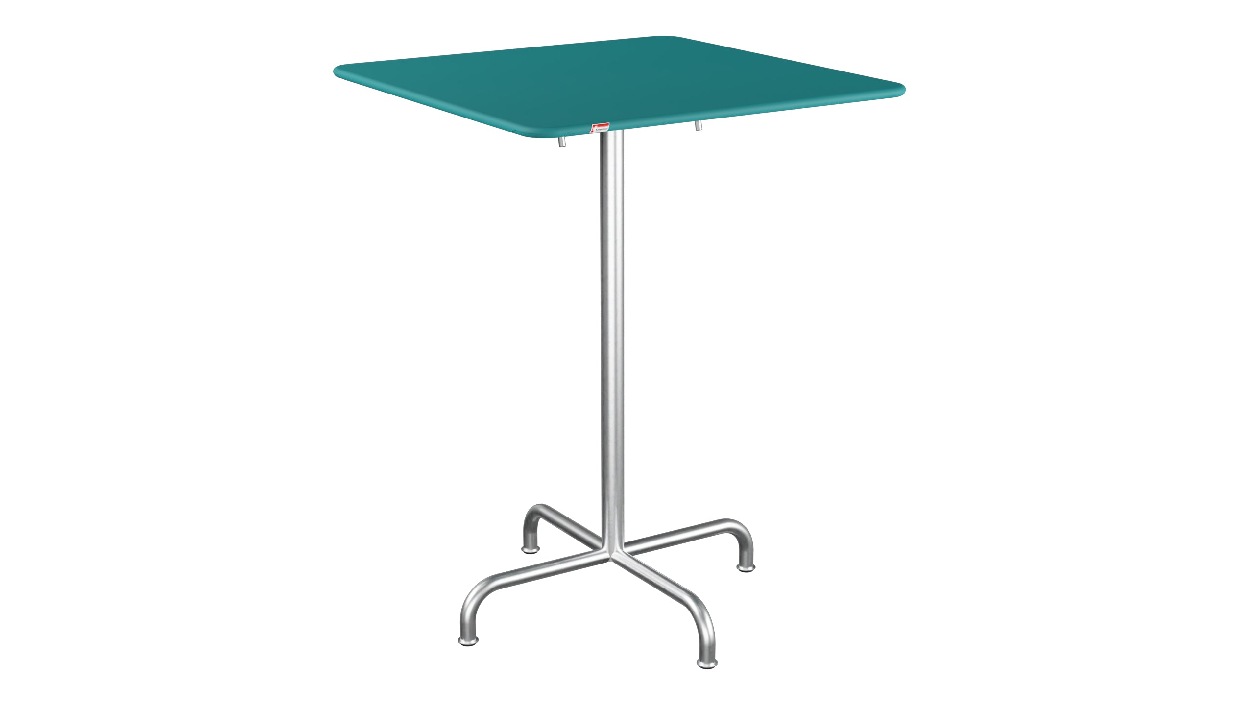 Rigi Metall-Stehtisch Outdoor 80x80 / 110 klappbar  in Kaliblau präsentiert im Onlineshop von KAQTU Design AG. Hochtisch Outdoor ist von Schaffner