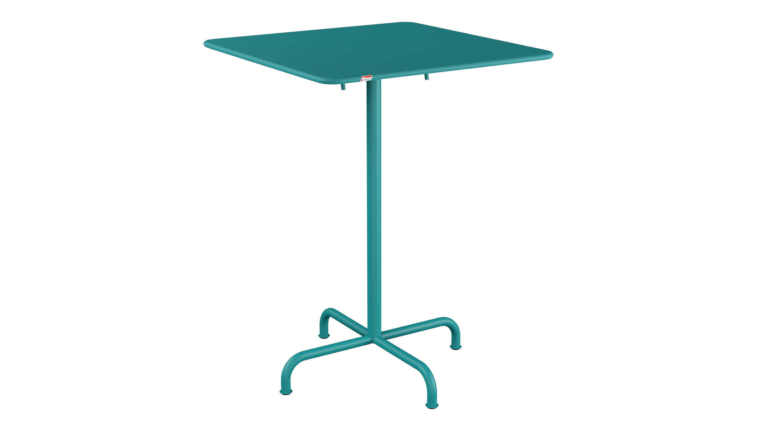 Rigi Metall-Stehtisch Outdoor 80x80 / 110 klappbar  in Kaliblau präsentiert im Onlineshop von KAQTU Design AG. Hochtisch Outdoor ist von Schaffner