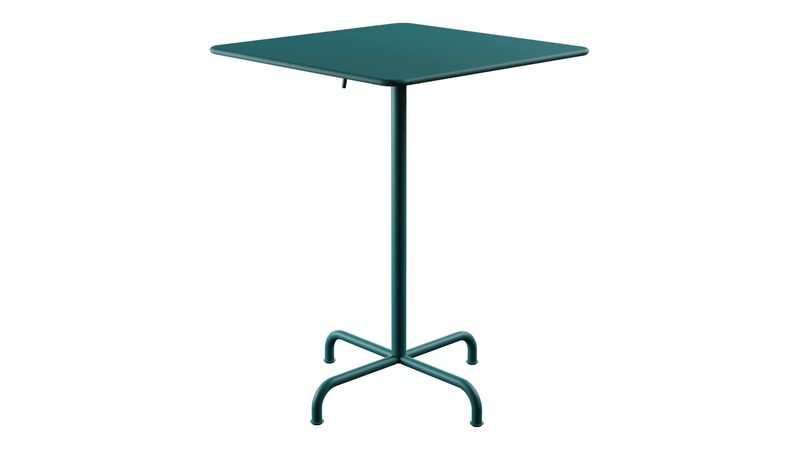 Rigi Metall-Stehtisch Outdoor 80x80 / 110 klappbar  in Kaliblau präsentiert im Onlineshop von KAQTU Design AG. Hochtisch Outdoor ist von Schaffner