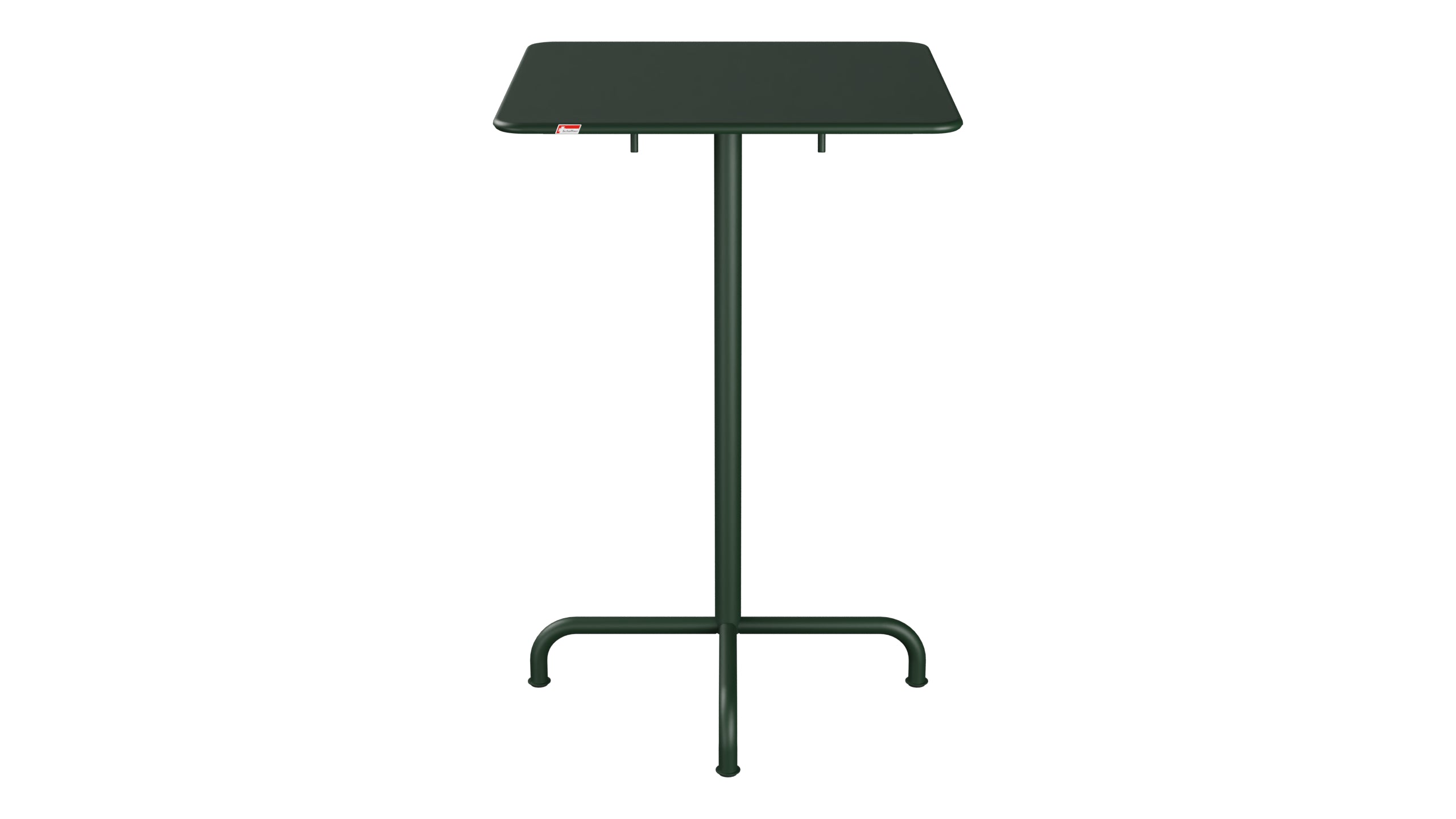 Rigi Metall-Stehtisch Outdoor 70x70 / 110 klappbar  in Tannengrün präsentiert im Onlineshop von KAQTU Design AG. Hochtisch Outdoor ist von Schaffner