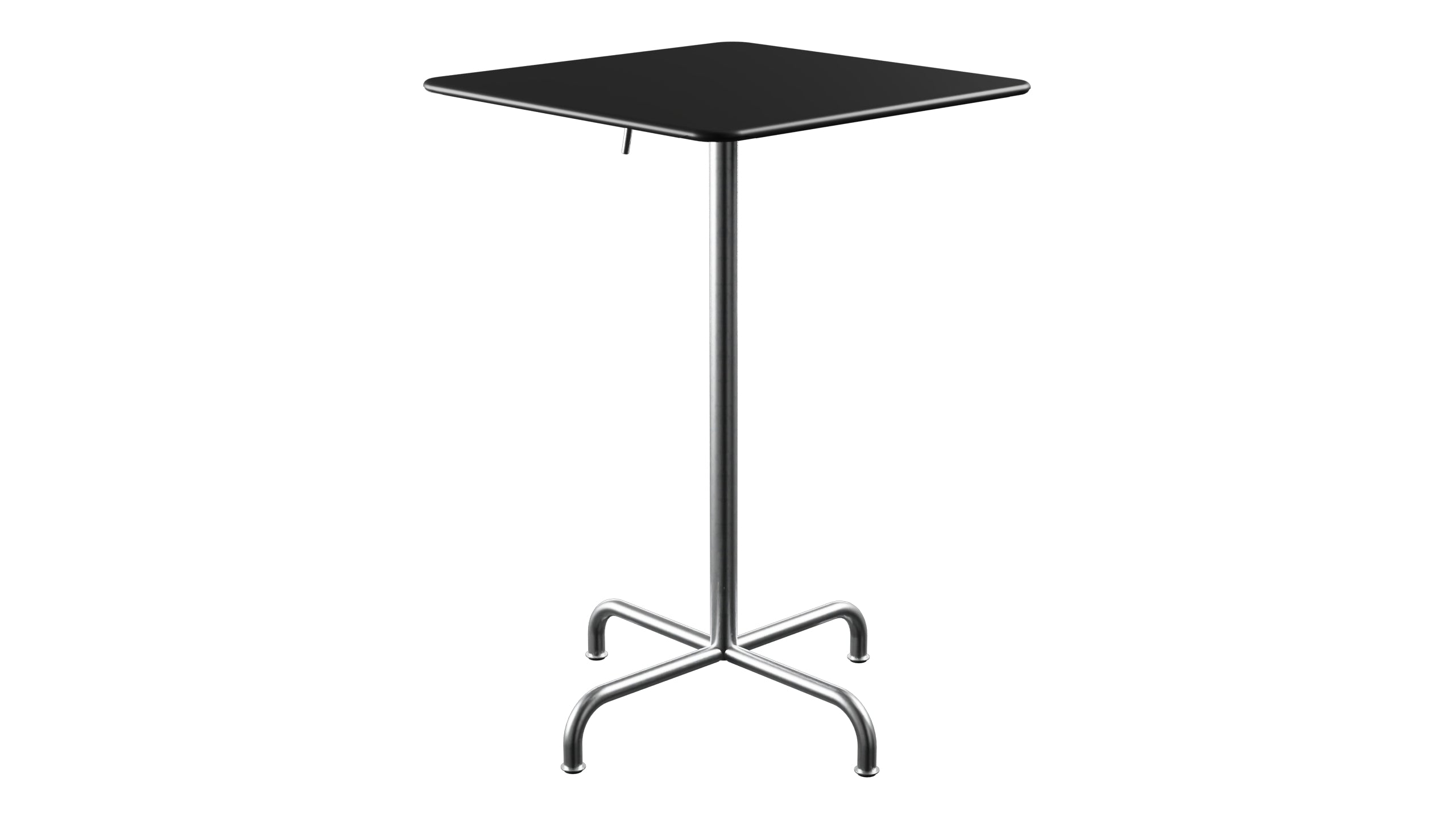 Rigi Metall-Stehtisch Outdoor 70x70 / 110 klappbar  in Anthrazit präsentiert im Onlineshop von KAQTU Design AG. Hochtisch Outdoor ist von Schaffner