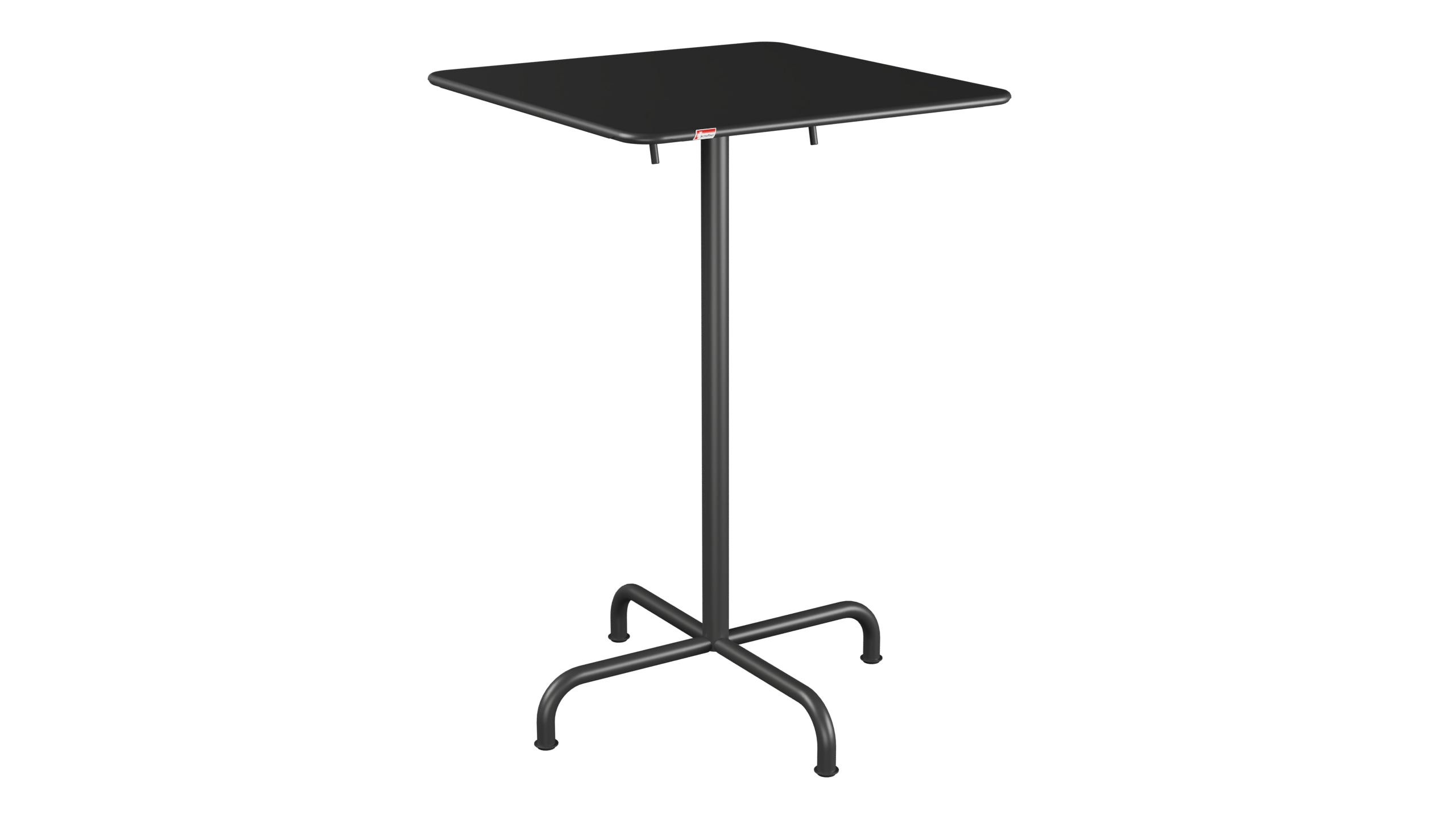 Rigi Metall-Stehtisch Outdoor 70x70 / 110 klappbar  in Anthrazit präsentiert im Onlineshop von KAQTU Design AG. Hochtisch Outdoor ist von Schaffner