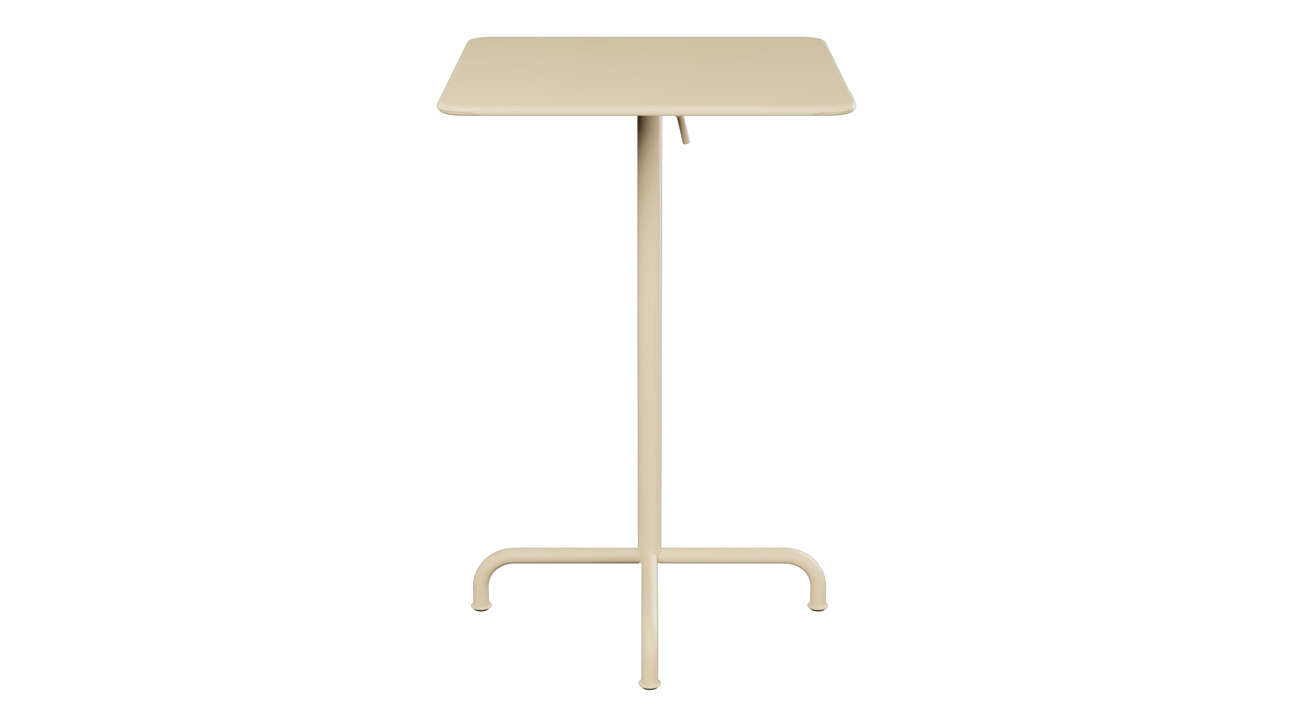 Rigi Metall-Stehtisch Outdoor 70x70 / 110 klappbar  in Pastellbraun präsentiert im Onlineshop von KAQTU Design AG. Hochtisch Outdoor ist von Schaffner
